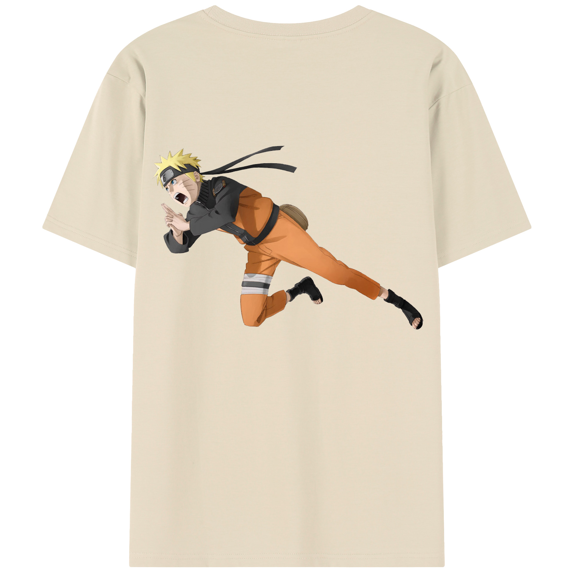 （画像用） NARUTO -ナルト- うずまき ナルト Uzumaki Naruto 綿100％半袖Tシャツ（背面プリント）