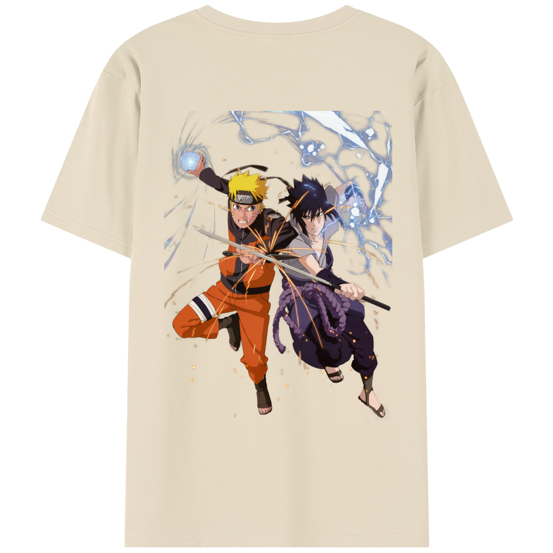 （画像用） NARUTO -ナルト- うずまき ナルト Uzumaki Naruto 綿100％半袖Tシャツ（背面プリント）
