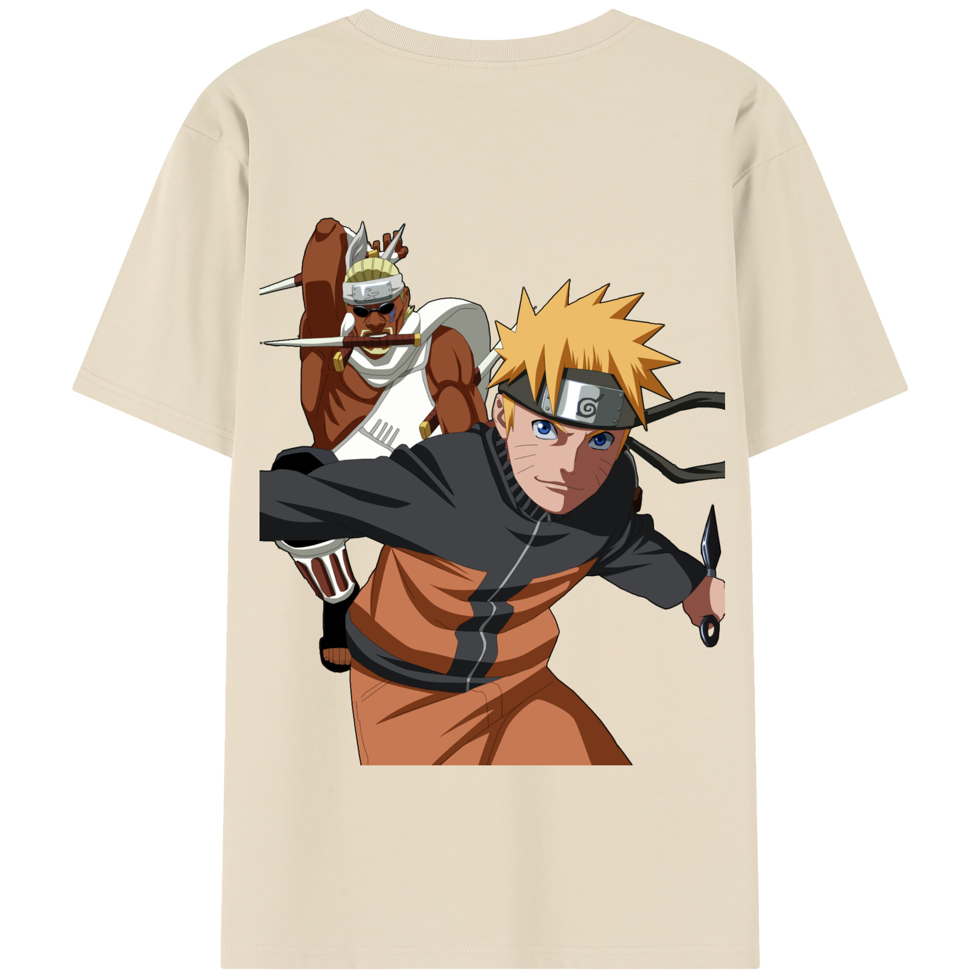 （画像用） NARUTO -ナルト- うずまき ナルト Uzumaki Naruto 綿100％半袖Tシャツ（背面プリント）
