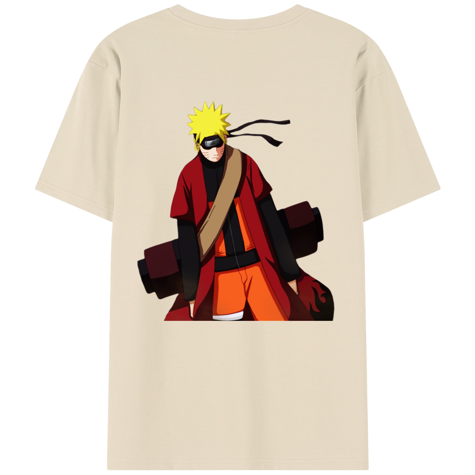 （画像用） NARUTO -ナルト- うずまき ナルト Uzumaki Naruto 綿100％半袖Tシャツ（背面プリント）