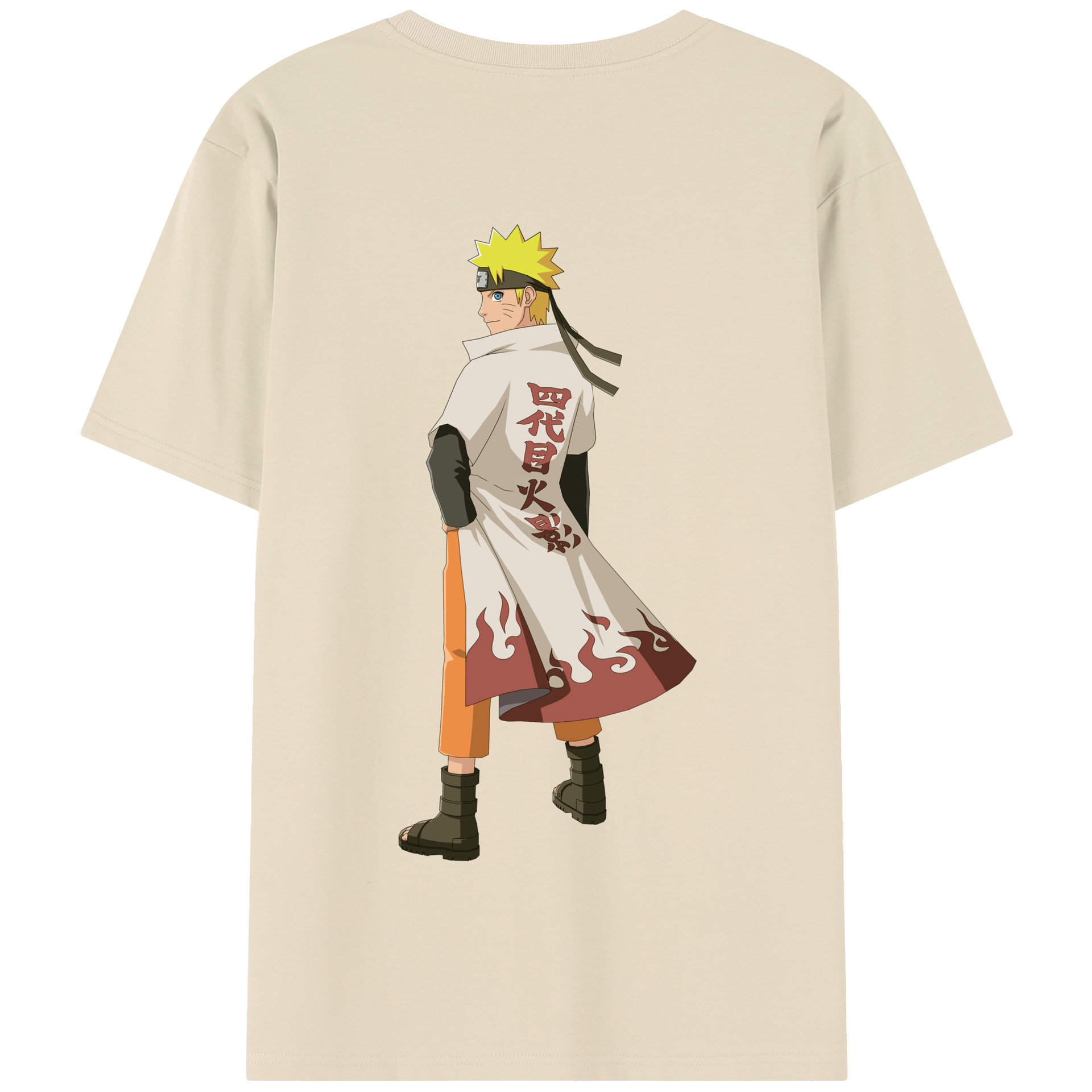（画像用） NARUTO -ナルト- うずまき ナルト Uzumaki Naruto 綿100％半袖Tシャツ（背面プリント）
