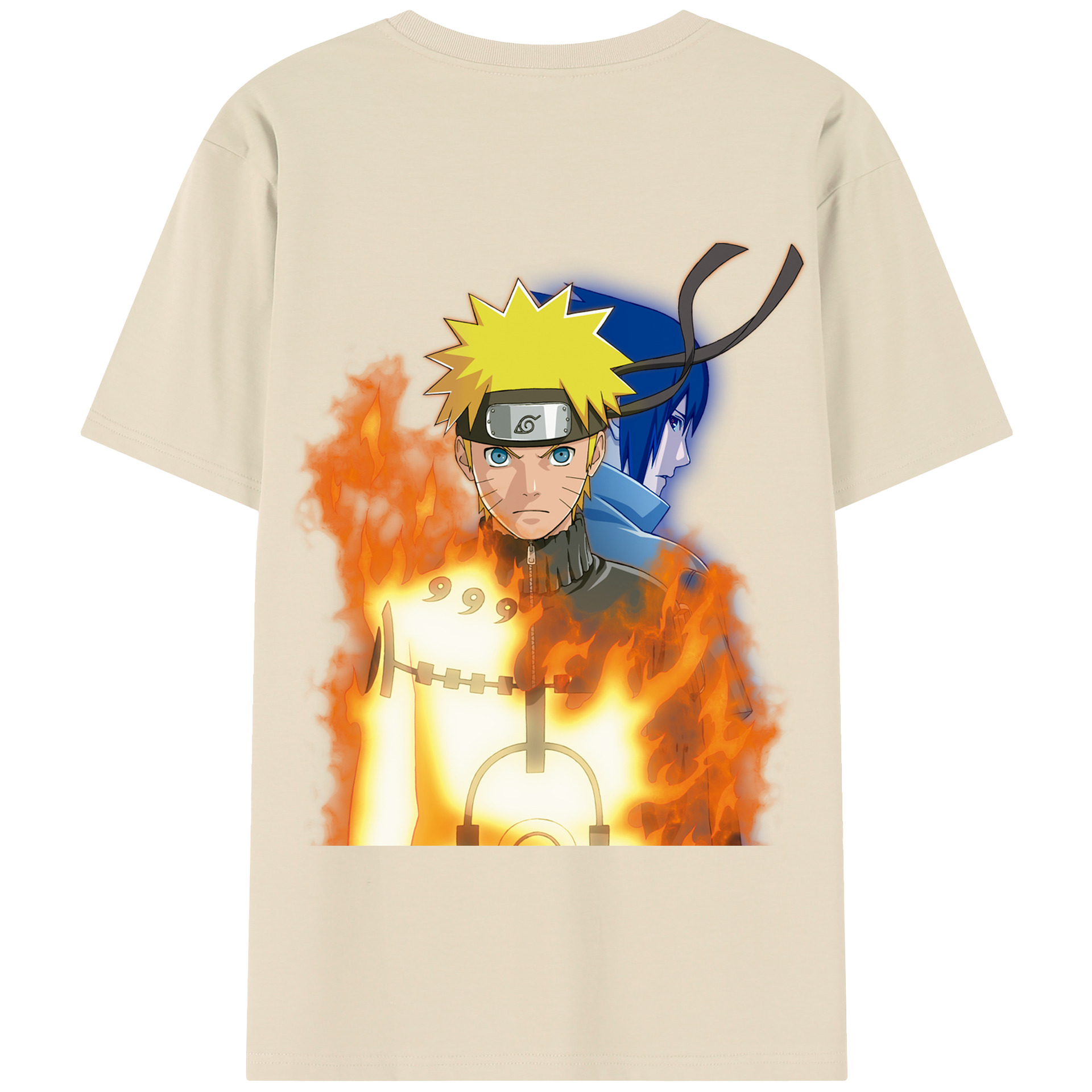 （画像用） NARUTO -ナルト- うずまき ナルト Uzumaki Naruto 綿100％半袖Tシャツ（背面プリント）