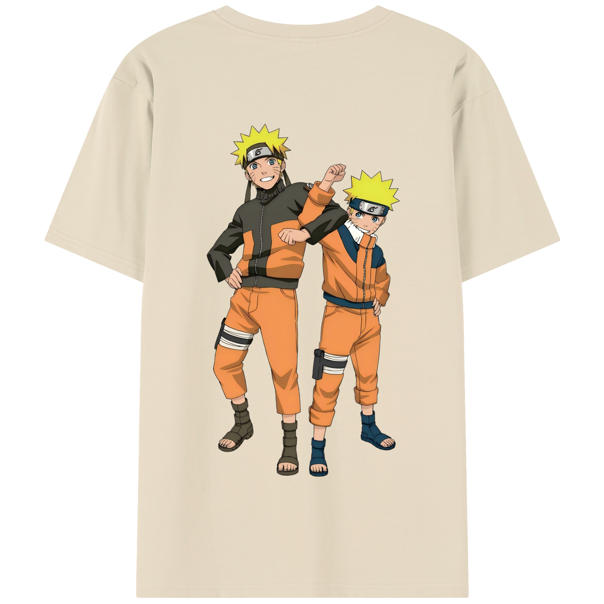 （画像用） NARUTO -ナルト- うずまき ナルト Uzumaki Naruto 綿100％半袖Tシャツ（背面プリント）