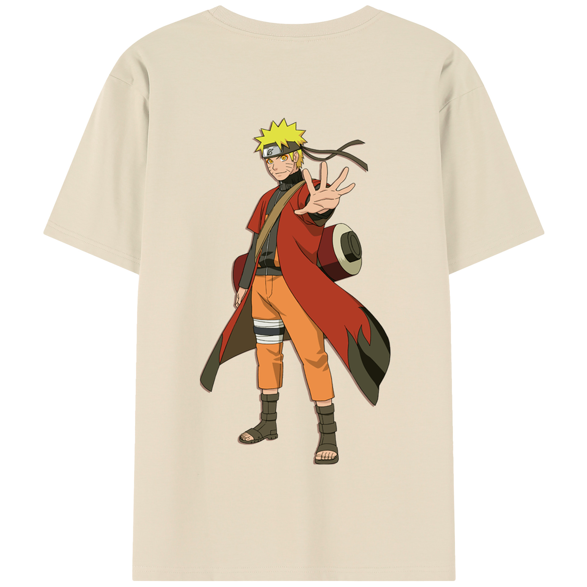 （画像用） NARUTO -ナルト- うずまき ナルト Uzumaki Naruto 綿100％半袖Tシャツ（背面プリント）