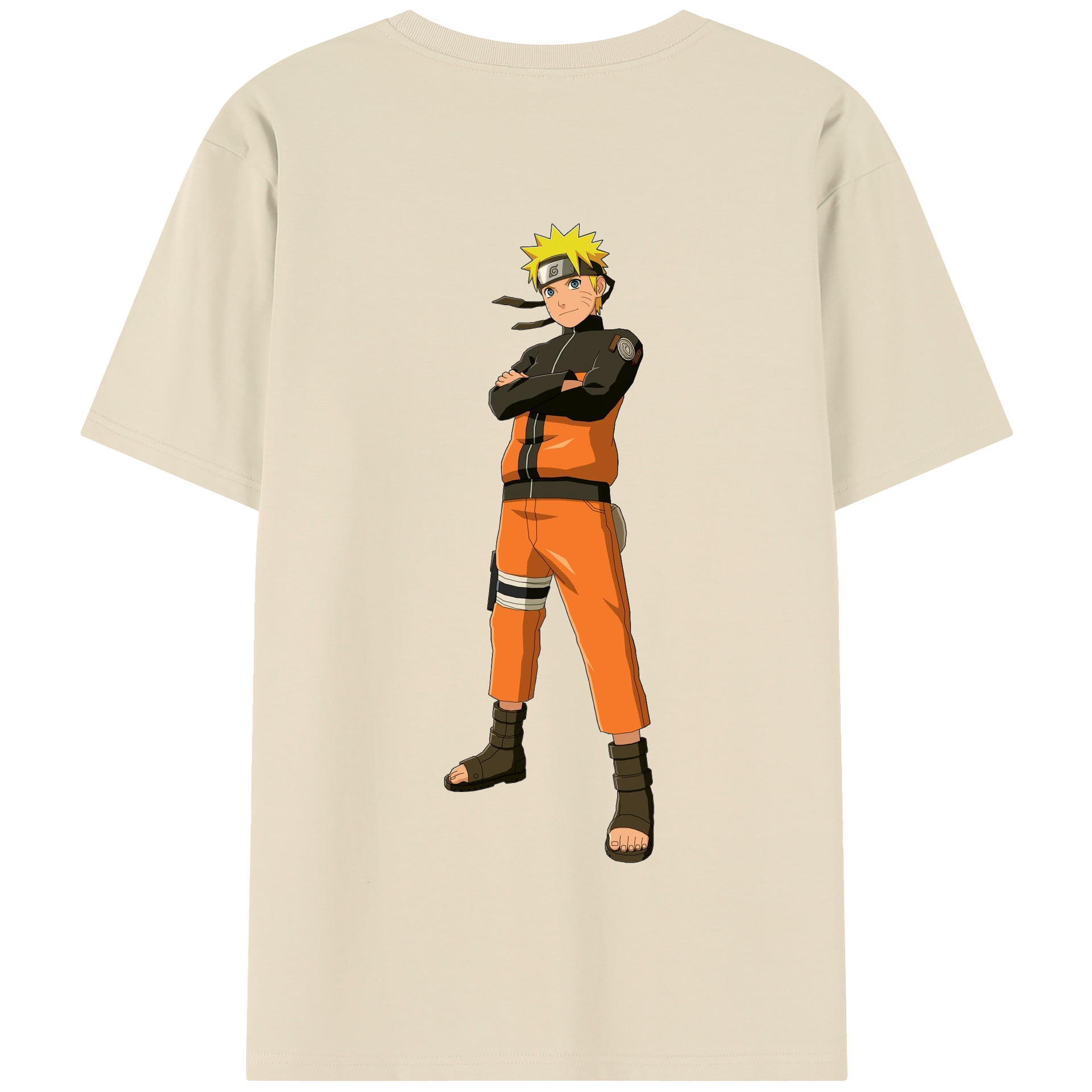 （画像用） NARUTO -ナルト- うずまき ナルト Uzumaki Naruto 綿100％半袖Tシャツ（背面プリント）