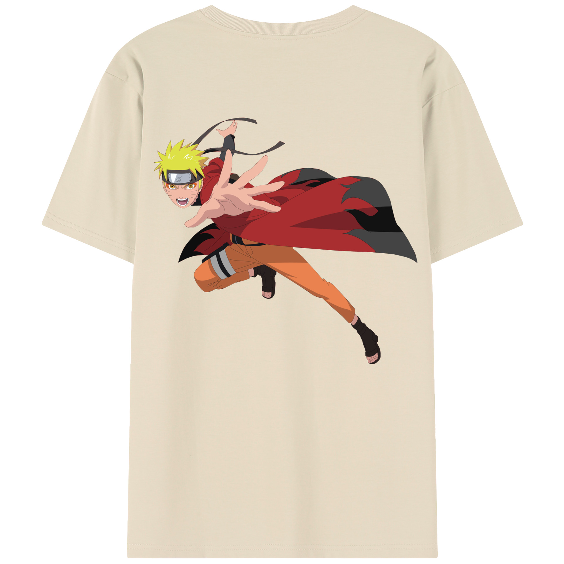 （画像用） NARUTO -ナルト- うずまき ナルト Uzumaki Naruto 綿100％半袖Tシャツ（背面プリント）