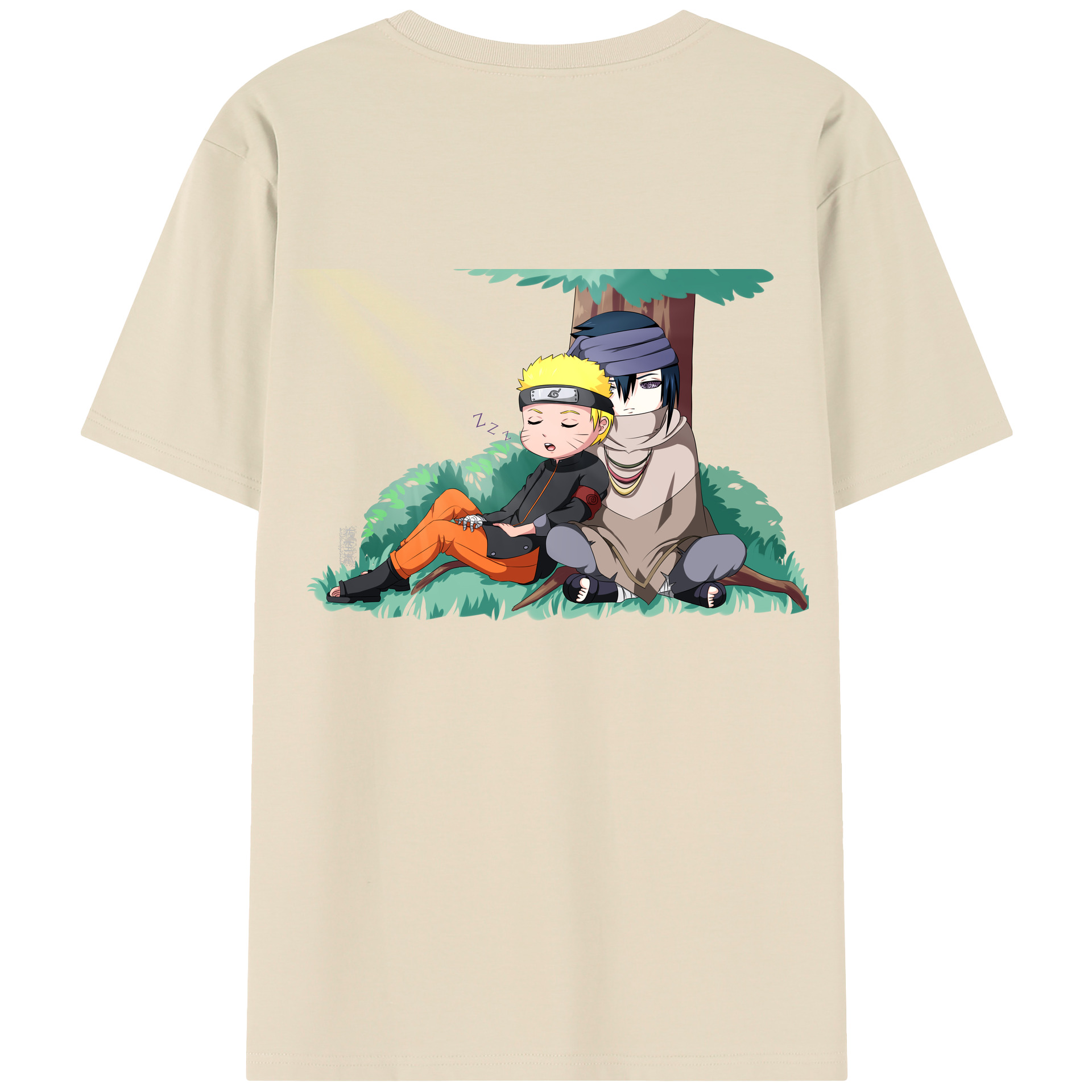（画像用） NARUTO -ナルト- うずまき ナルト Uzumaki Naruto 綿100％半袖Tシャツ（背面プリント）