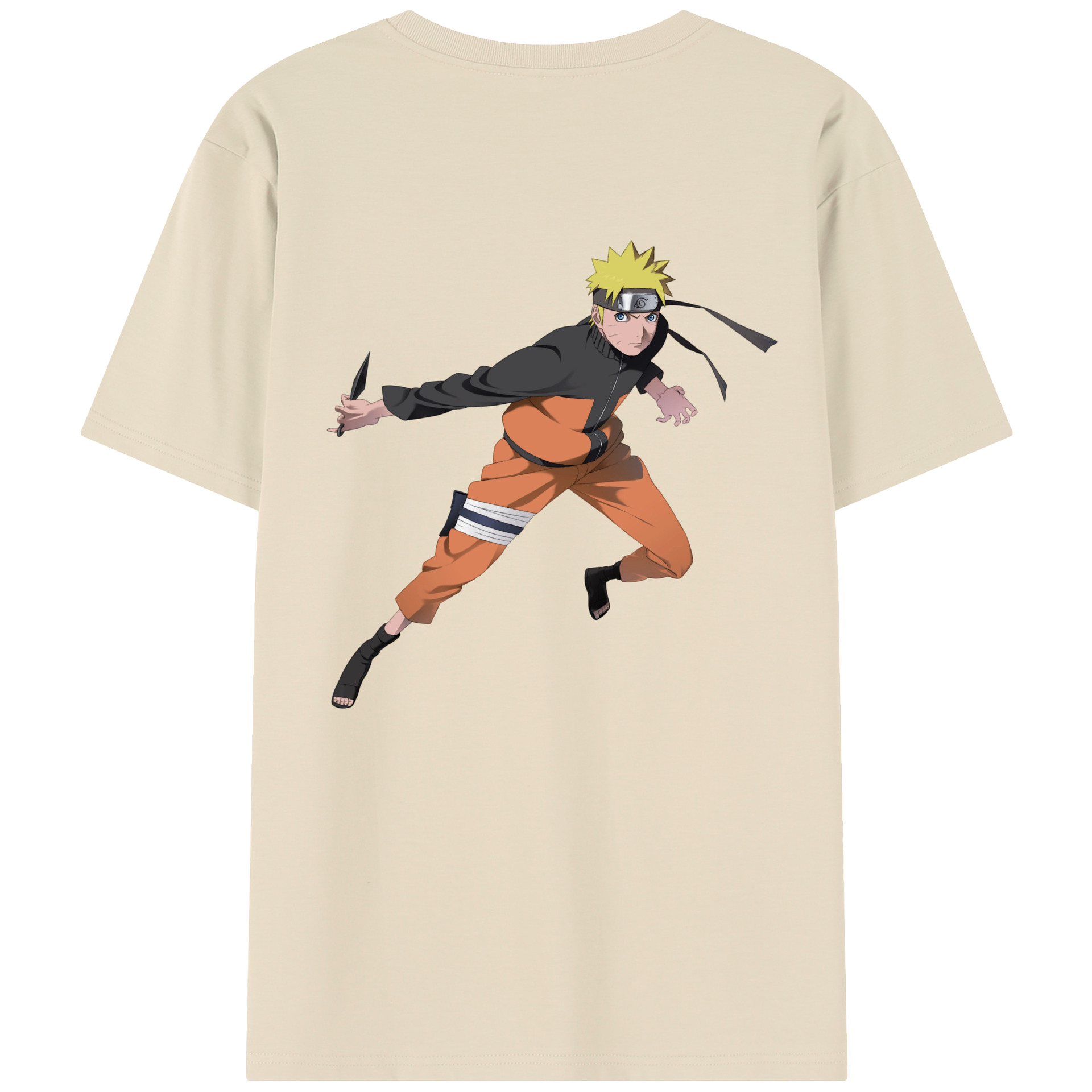 （画像用） NARUTO -ナルト- うずまき ナルト Uzumaki Naruto 綿100％半袖Tシャツ（背面プリント）