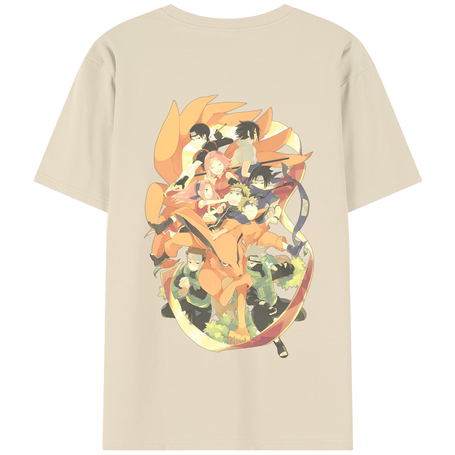（画像用） NARUTO -ナルト- うずまき ナルト Uzumaki Naruto 綿100％半袖Tシャツ（背面プリント）