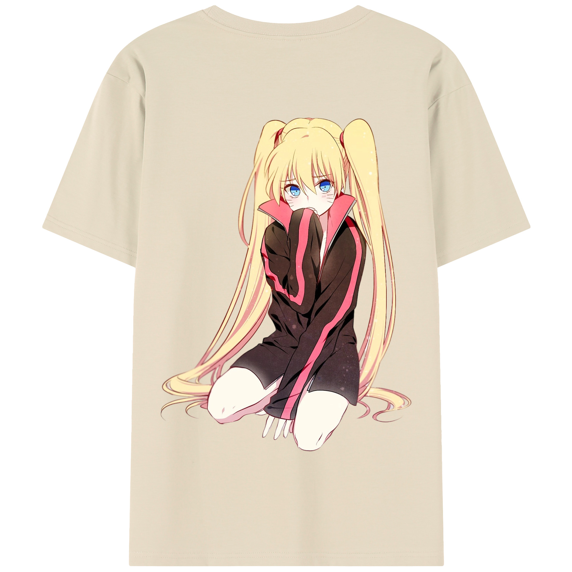 （画像用） NARUTO -ナルト- うずまき ナルト Uzumaki Naruto 綿100％半袖Tシャツ（背面プリント）