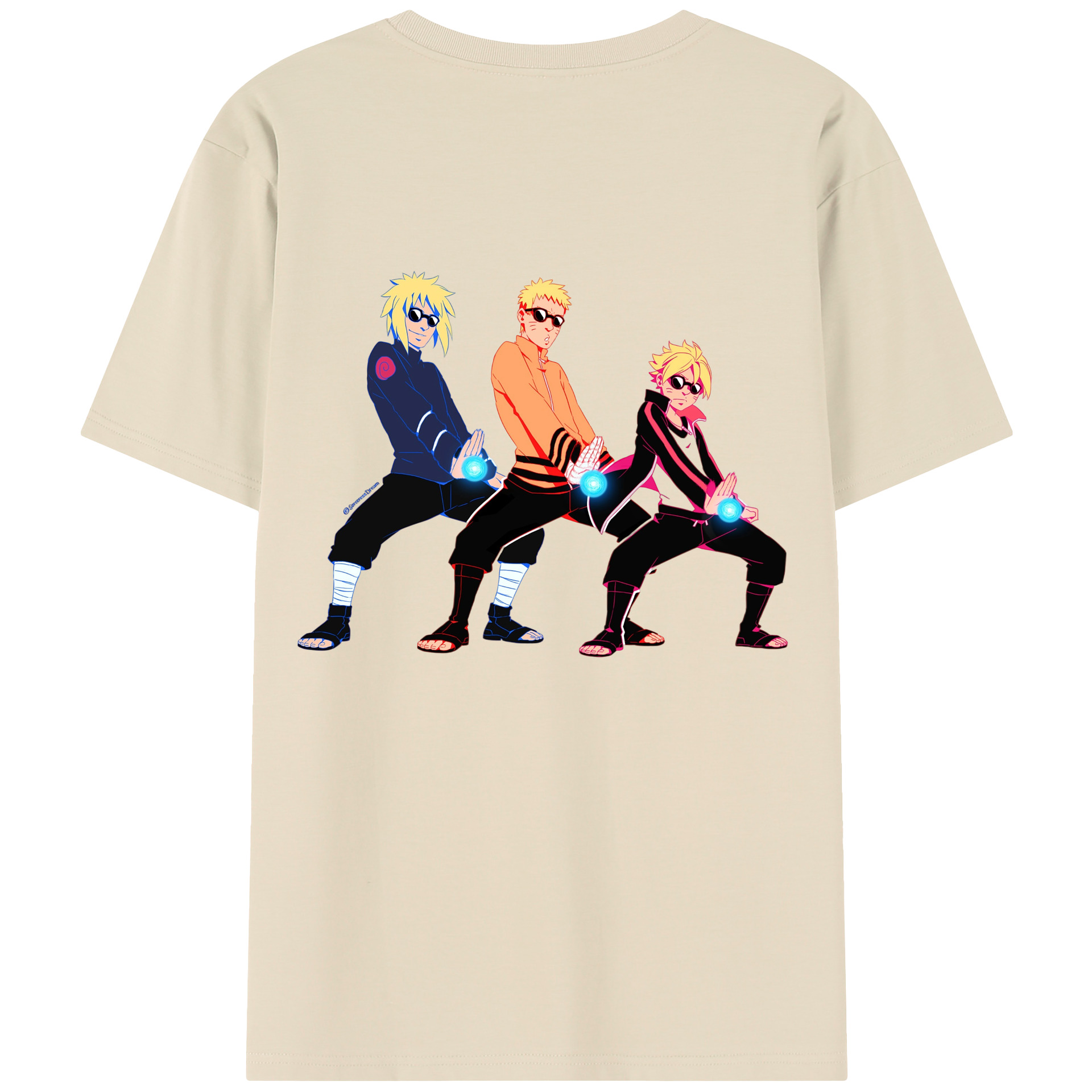 （画像用） NARUTO -ナルト- うずまき ナルト Uzumaki Naruto 綿100％半袖Tシャツ（背面プリント）