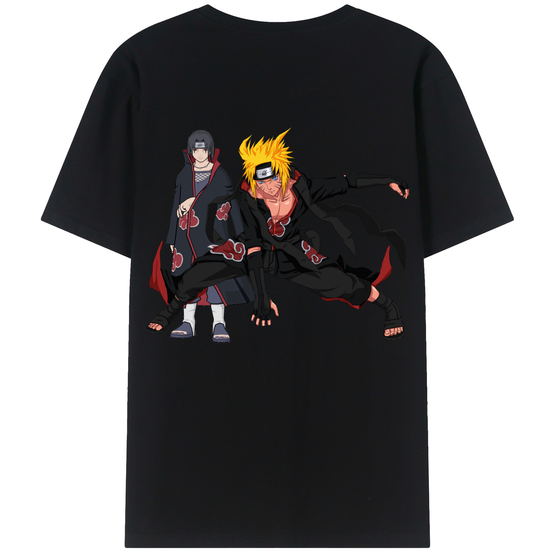 （画像用） NARUTO -ナルト- うずまき ナルト Uzumaki Naruto 綿100％半袖Tシャツ（背面プリント）