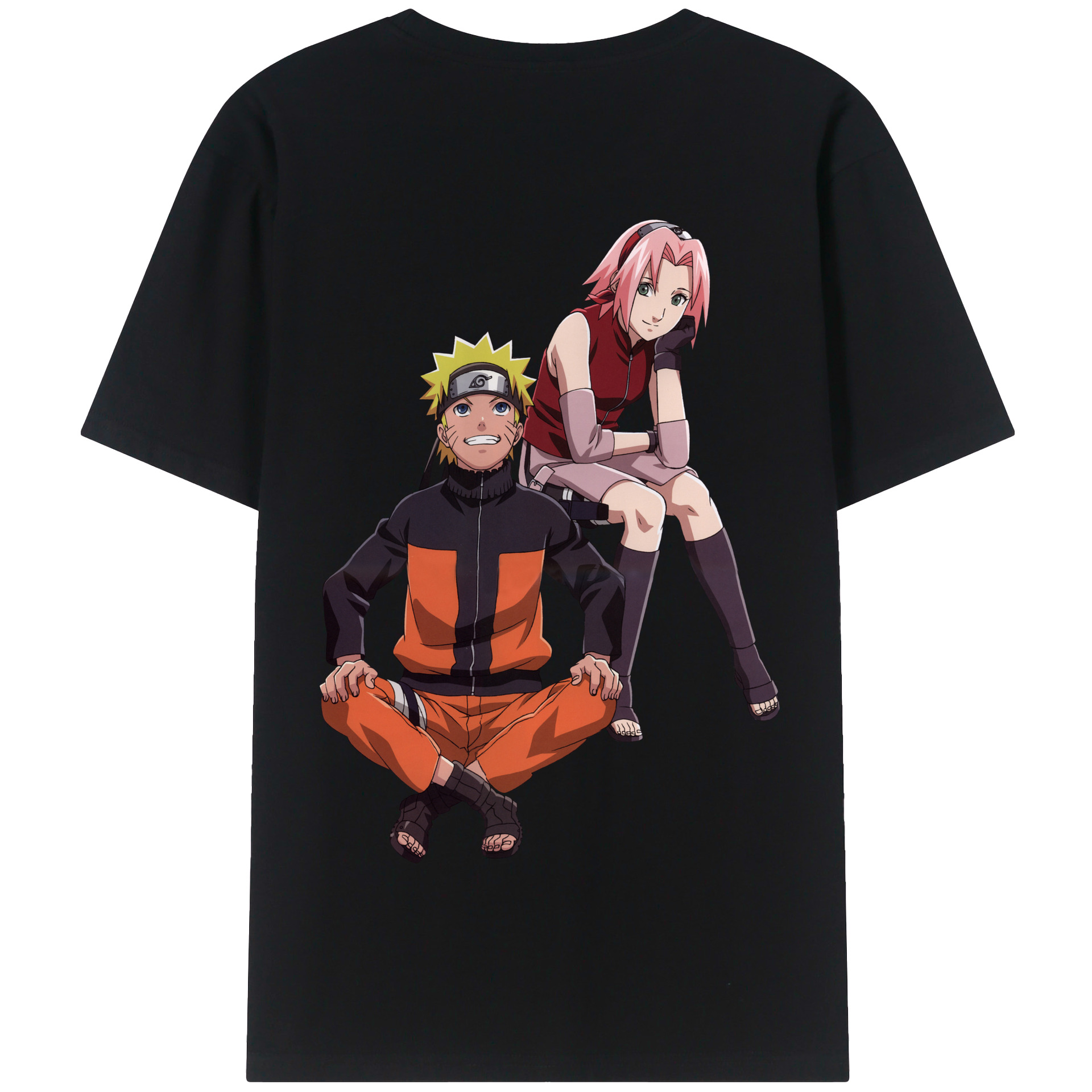 （画像用） NARUTO -ナルト- うずまき ナルト Uzumaki Naruto 綿100％半袖Tシャツ（背面プリント）