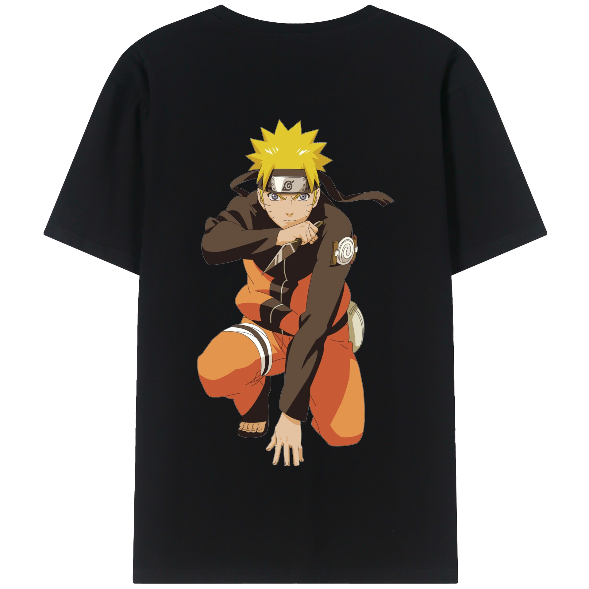 （画像用） NARUTO -ナルト- うずまき ナルト Uzumaki Naruto 綿100％半袖Tシャツ（背面プリント）