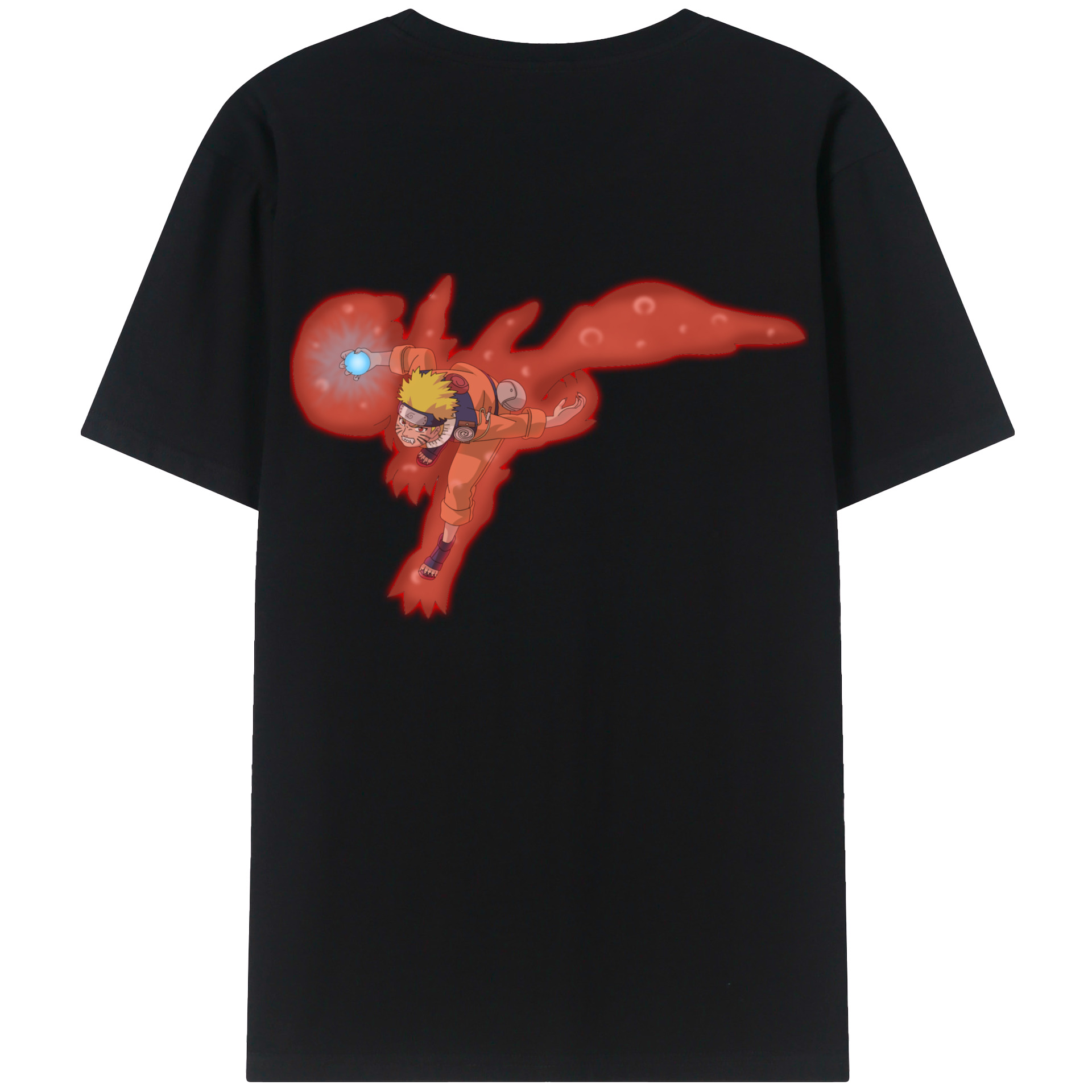 （画像用） NARUTO -ナルト- うずまき ナルト Uzumaki Naruto 綿100％半袖Tシャツ（背面プリント）