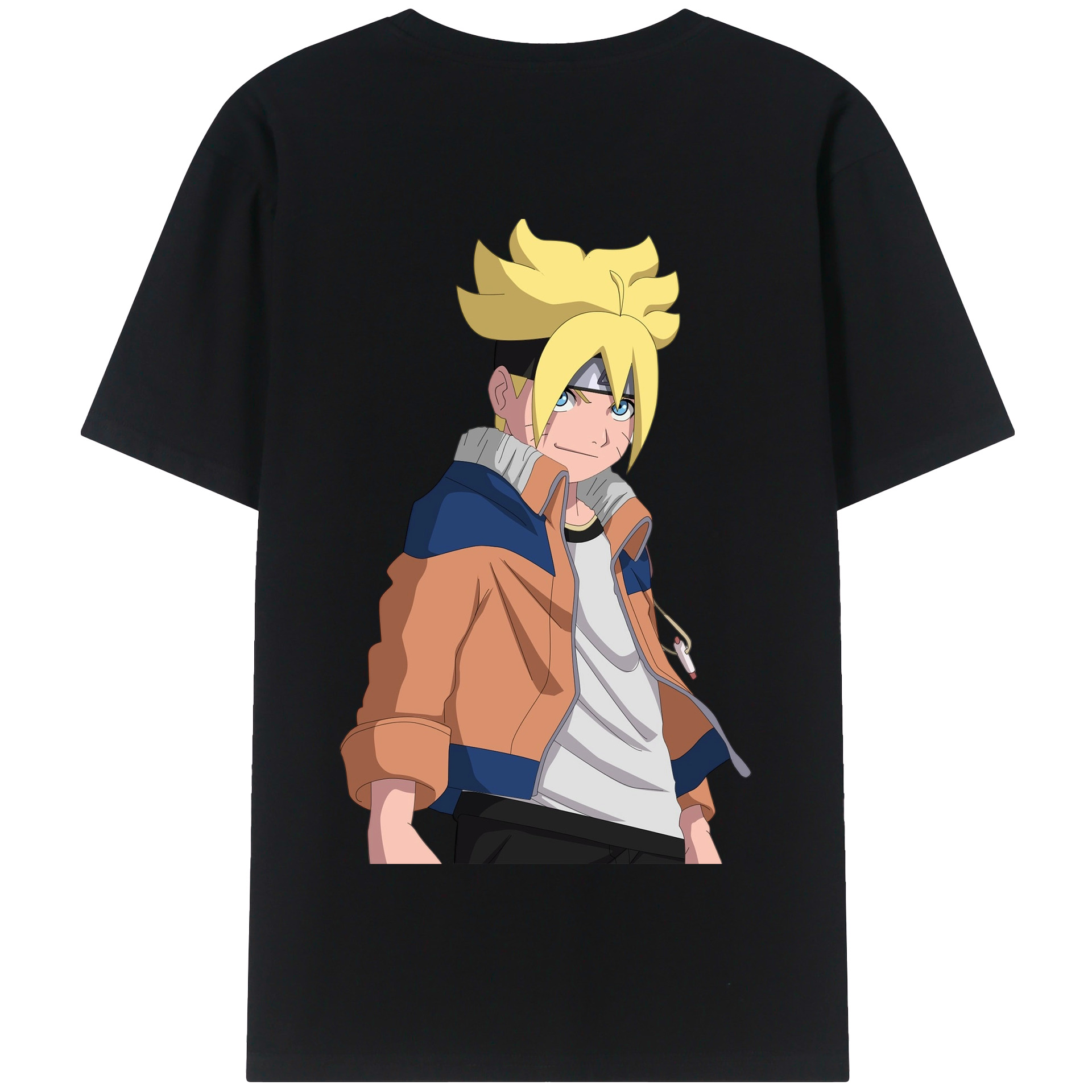 （画像用） NARUTO -ナルト- うずまき ナルト Uzumaki Naruto 綿100％半袖Tシャツ（背面プリント）