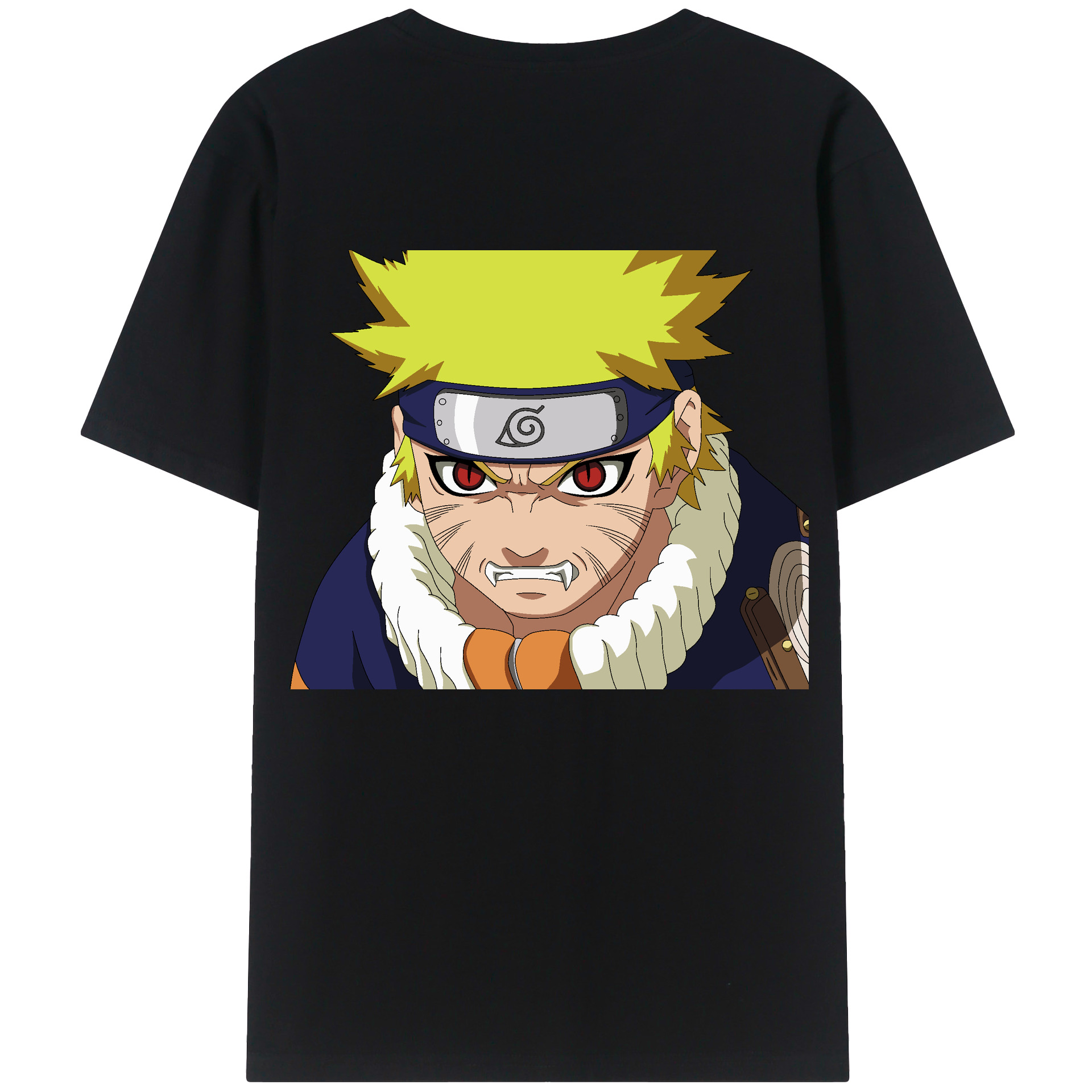 （画像用） NARUTO -ナルト- うずまき ナルト Uzumaki Naruto 綿100％半袖Tシャツ（背面プリント）