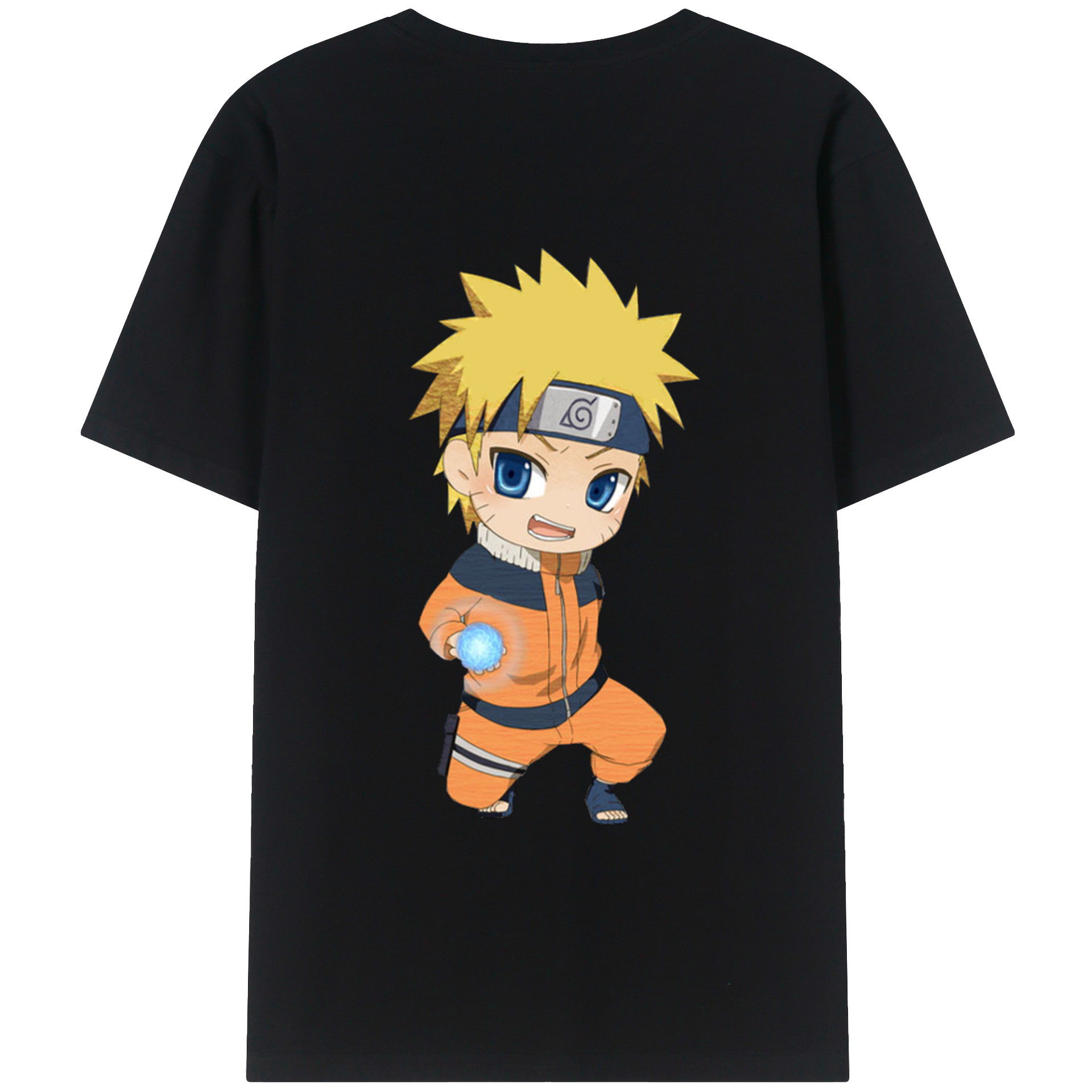 （画像用） NARUTO -ナルト- うずまき ナルト Uzumaki Naruto 綿100％半袖Tシャツ（背面プリント）