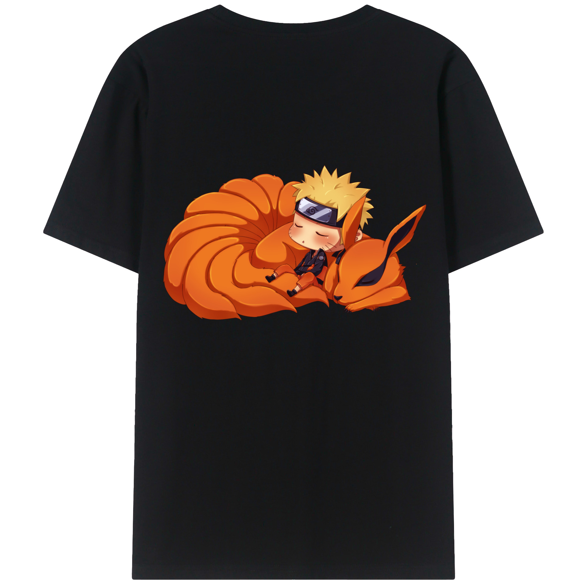 （画像用） NARUTO -ナルト- うずまき ナルト Uzumaki Naruto 綿100％半袖Tシャツ（背面プリント）