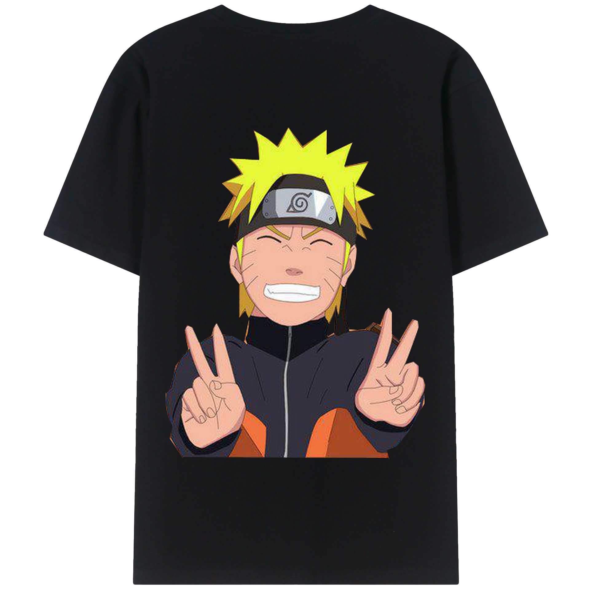 （画像用） NARUTO -ナルト- うずまき ナルト Uzumaki Naruto 綿100％半袖Tシャツ（背面プリント）