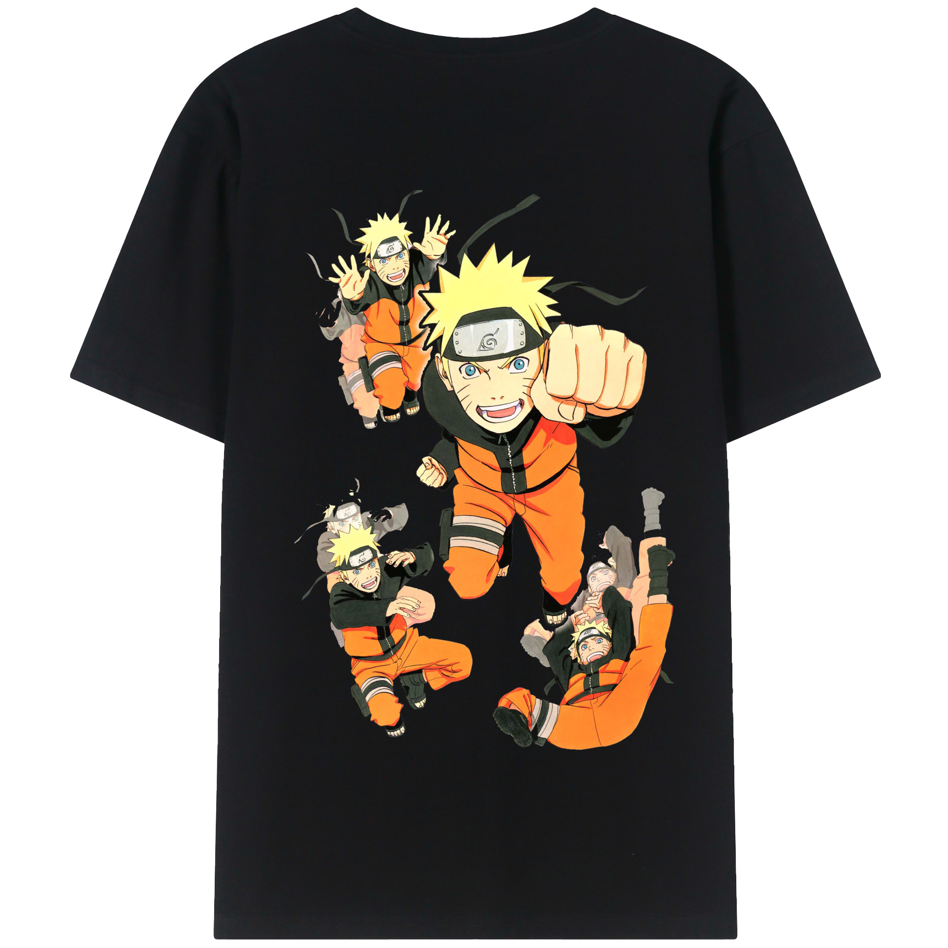 （画像用） NARUTO -ナルト- うずまき ナルト Uzumaki Naruto 綿100％半袖Tシャツ（背面プリント）
