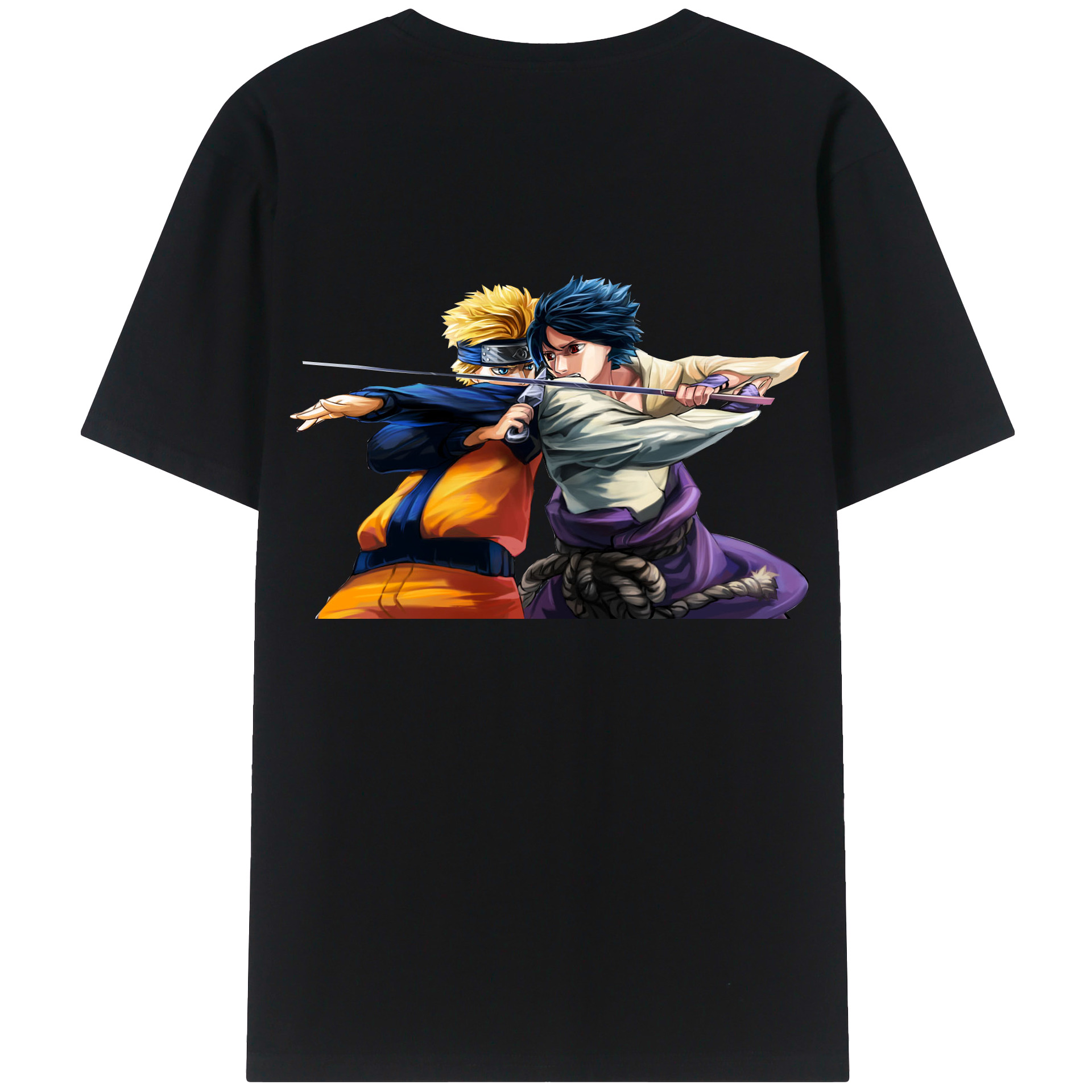 （画像用） NARUTO -ナルト- うずまき ナルト Uzumaki Naruto 綿100％半袖Tシャツ（背面プリント）