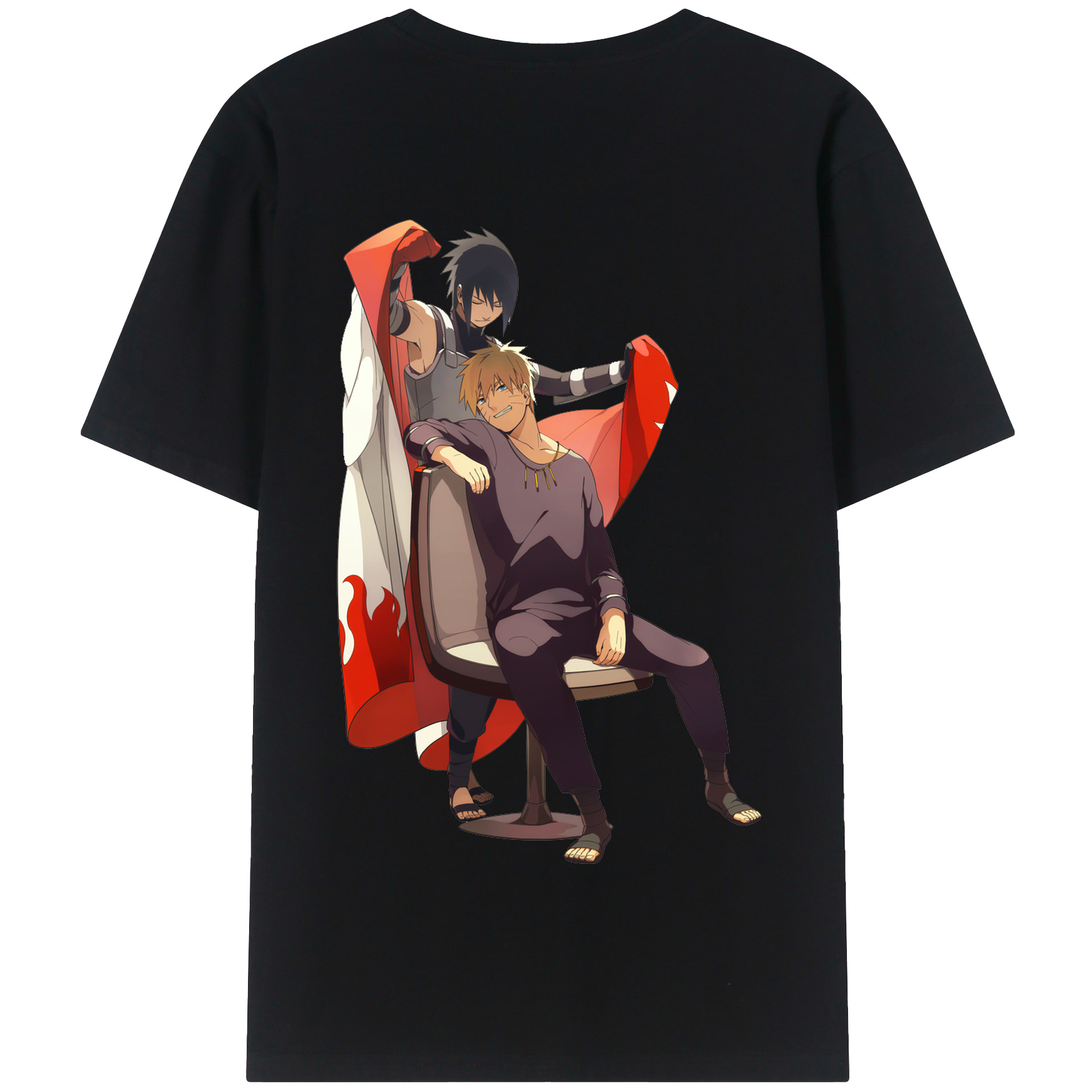 （画像用） NARUTO -ナルト- うずまき ナルト Uzumaki Naruto 綿100％半袖Tシャツ（背面プリント）