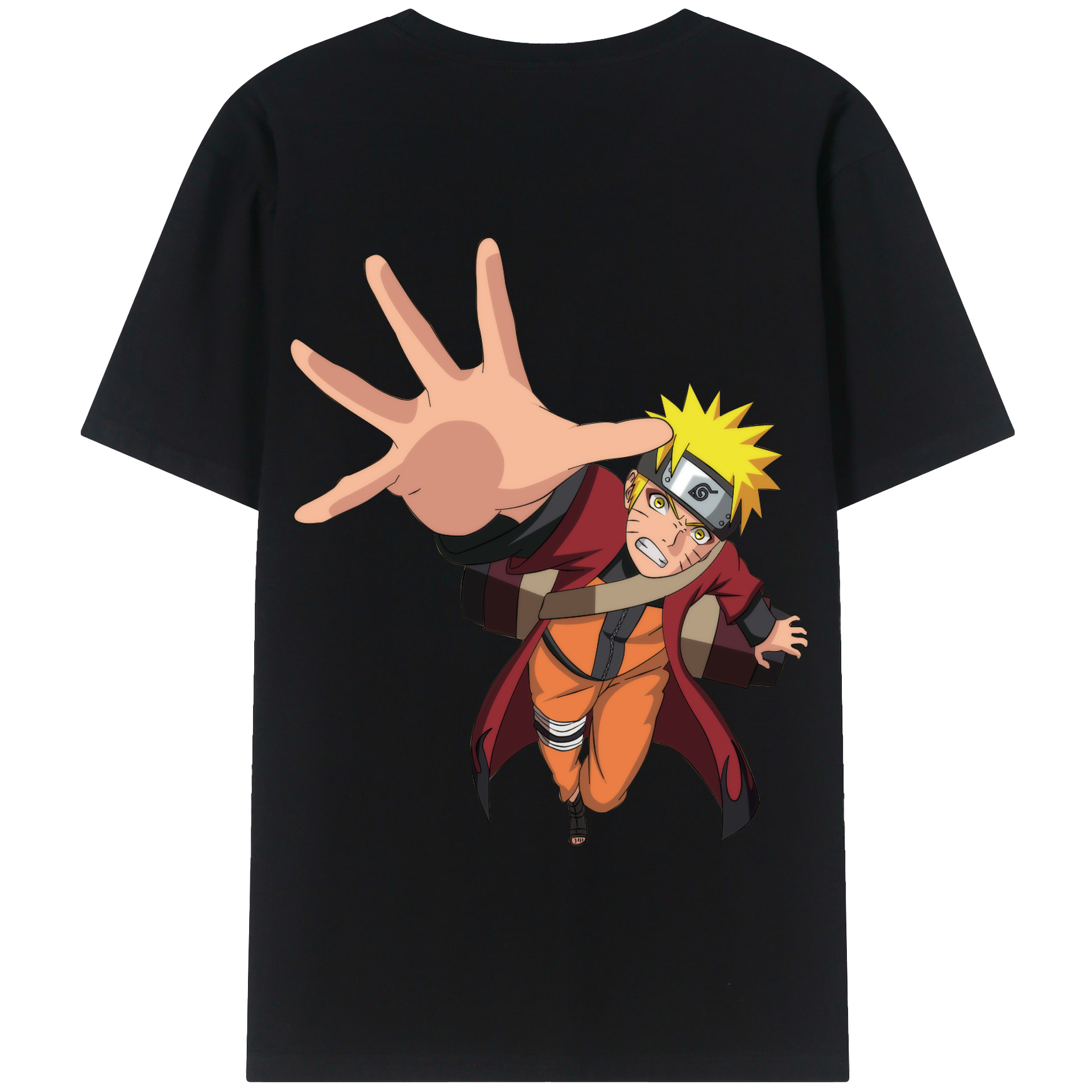 （画像用） NARUTO -ナルト- うずまき ナルト Uzumaki Naruto 綿100％半袖Tシャツ（背面プリント）