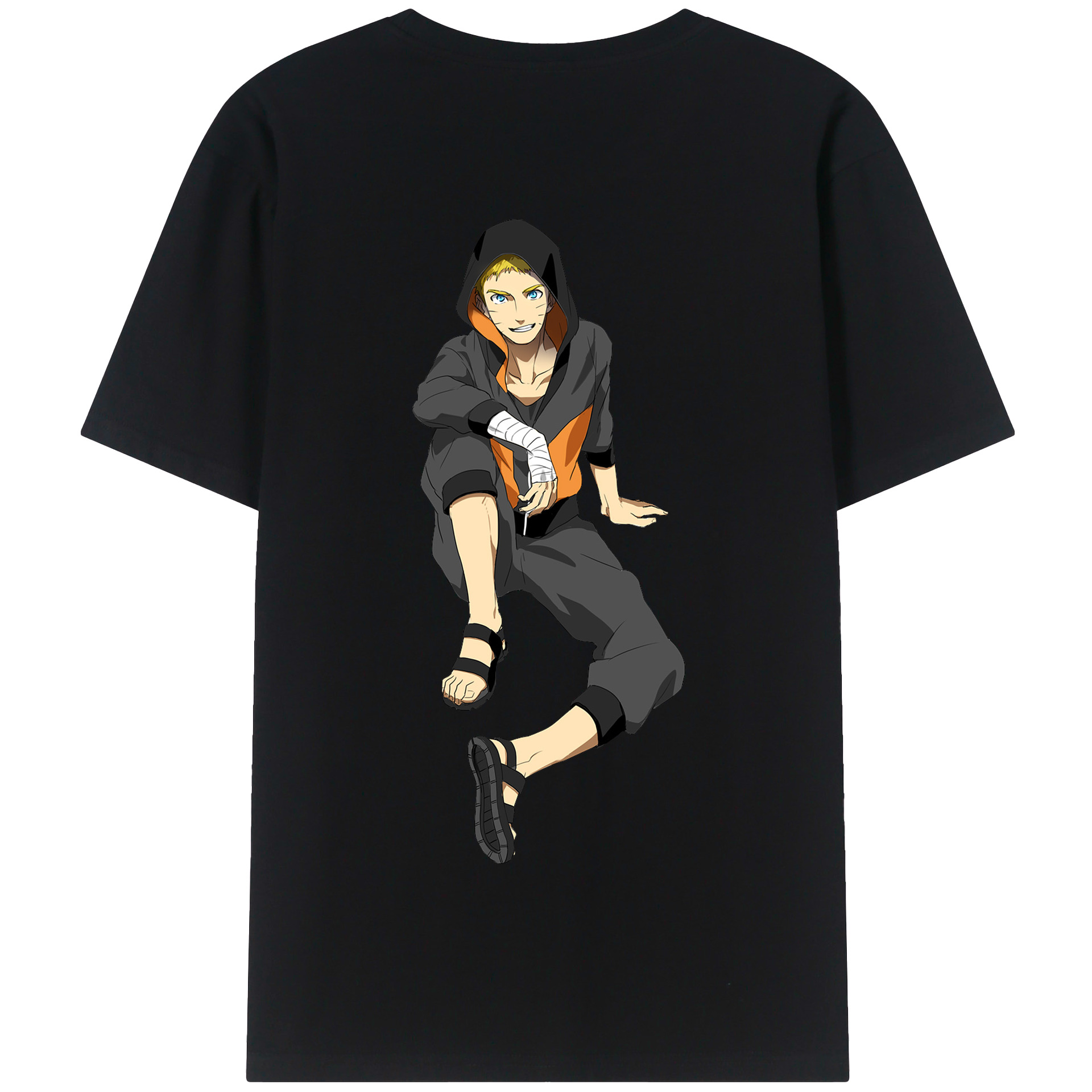 （画像用） NARUTO -ナルト- うずまき ナルト Uzumaki Naruto 綿100％半袖Tシャツ（背面プリント）