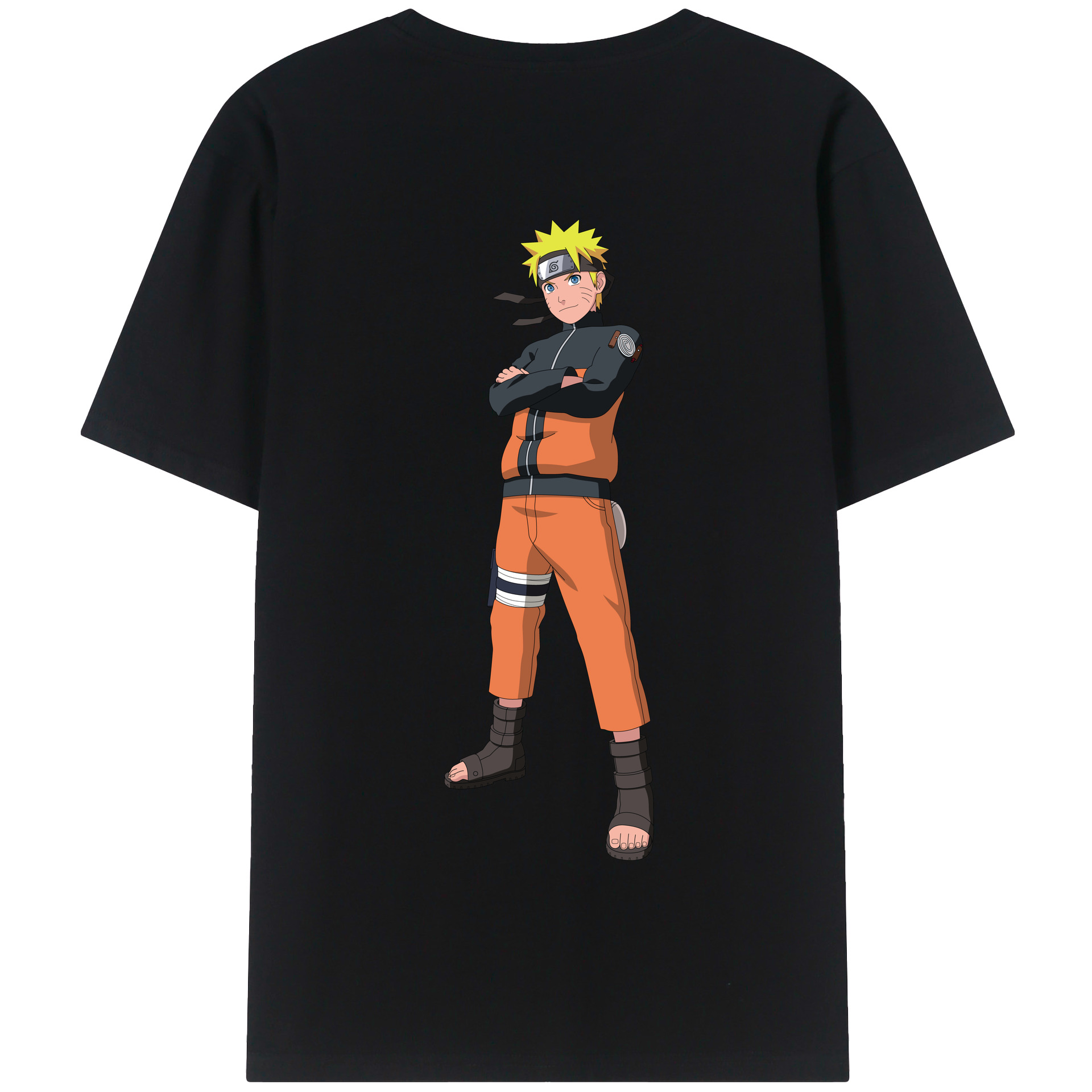 （画像用） NARUTO -ナルト- うずまき ナルト Uzumaki Naruto 綿100％半袖Tシャツ（背面プリント）
