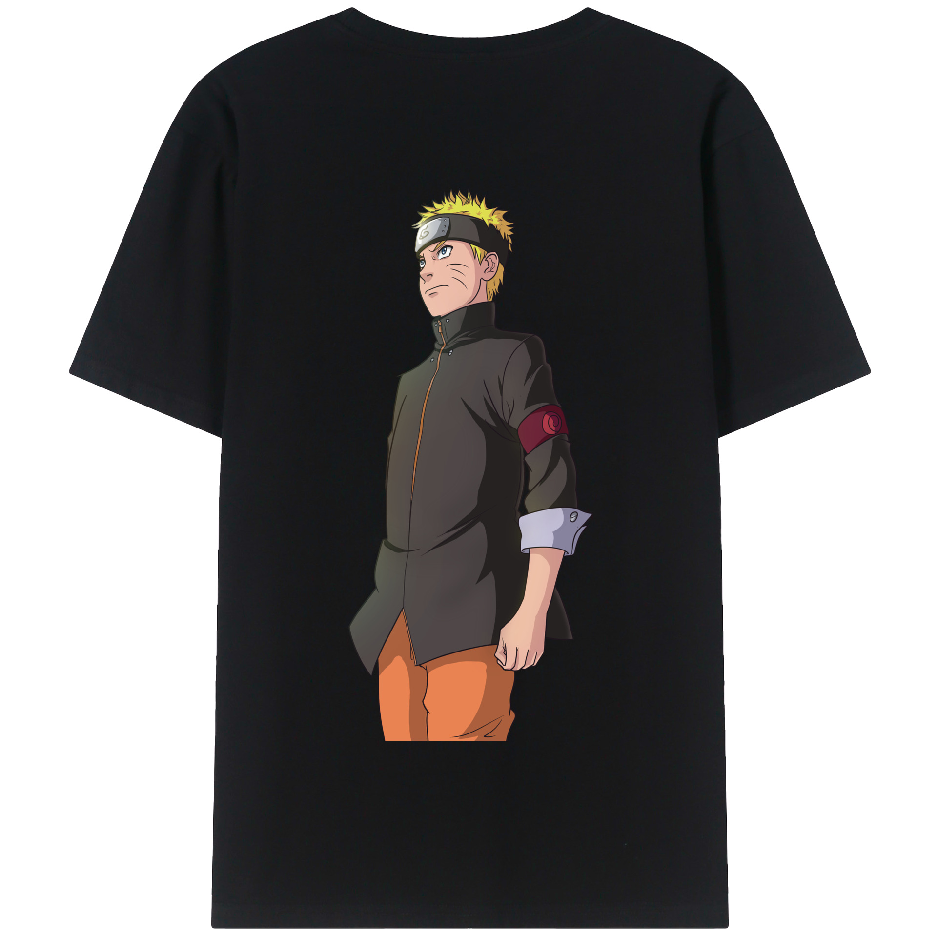 （画像用） NARUTO -ナルト- うずまき ナルト Uzumaki Naruto 綿100％半袖Tシャツ（背面プリント）