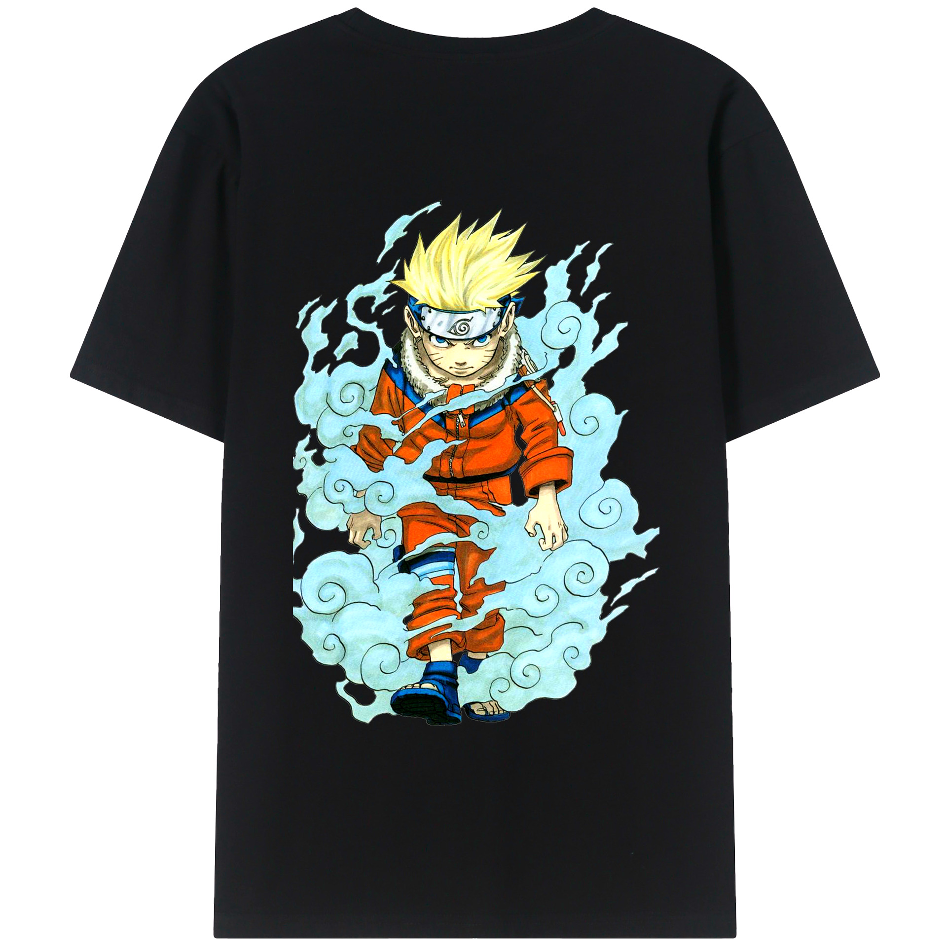 （画像用） NARUTO -ナルト- うずまき ナルト Uzumaki Naruto 綿100％半袖Tシャツ（背面プリント）