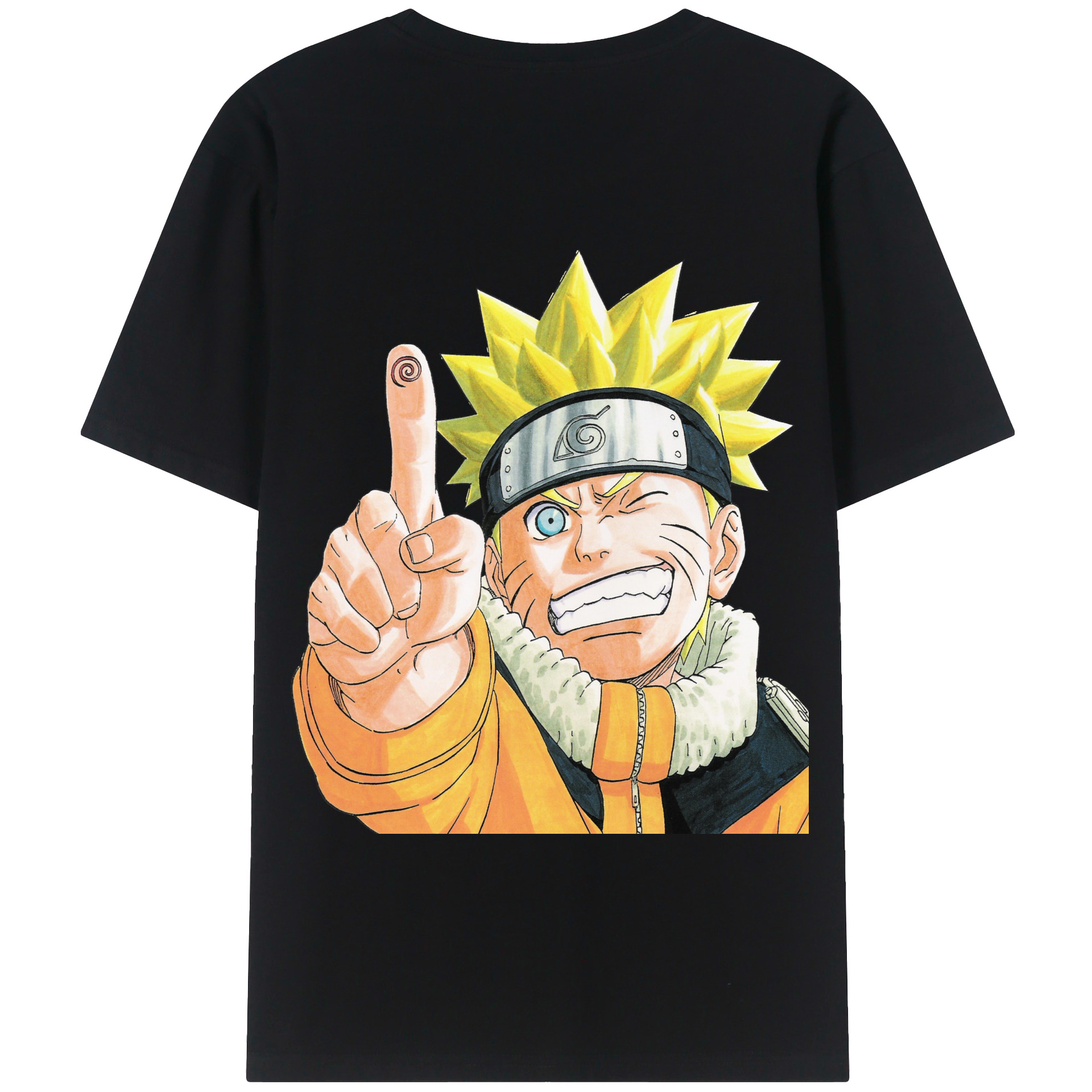 （画像用） NARUTO -ナルト- うずまき ナルト Uzumaki Naruto 綿100％半袖Tシャツ（背面プリント）