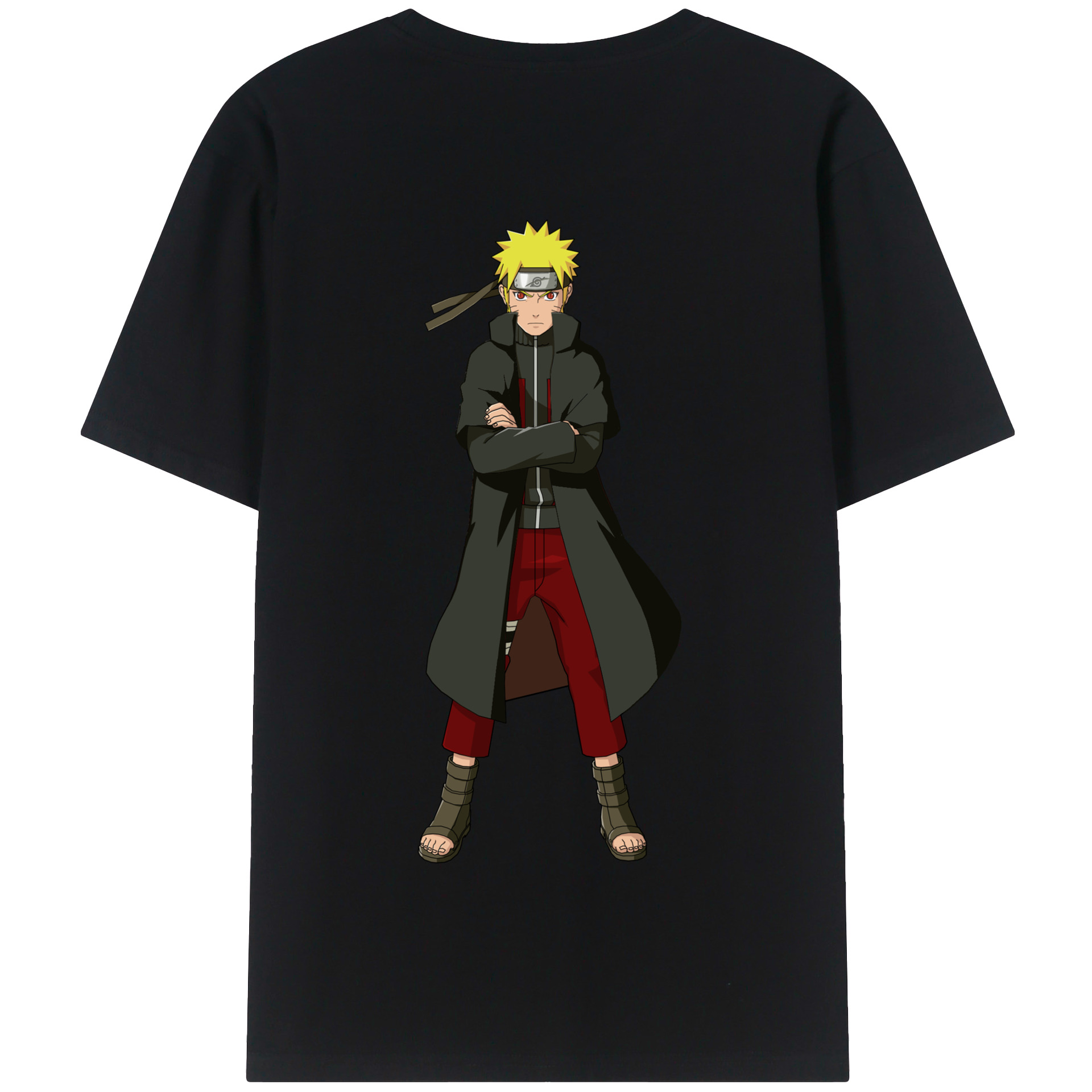 （画像用） NARUTO -ナルト- うずまき ナルト Uzumaki Naruto 綿100％半袖Tシャツ（背面プリント）