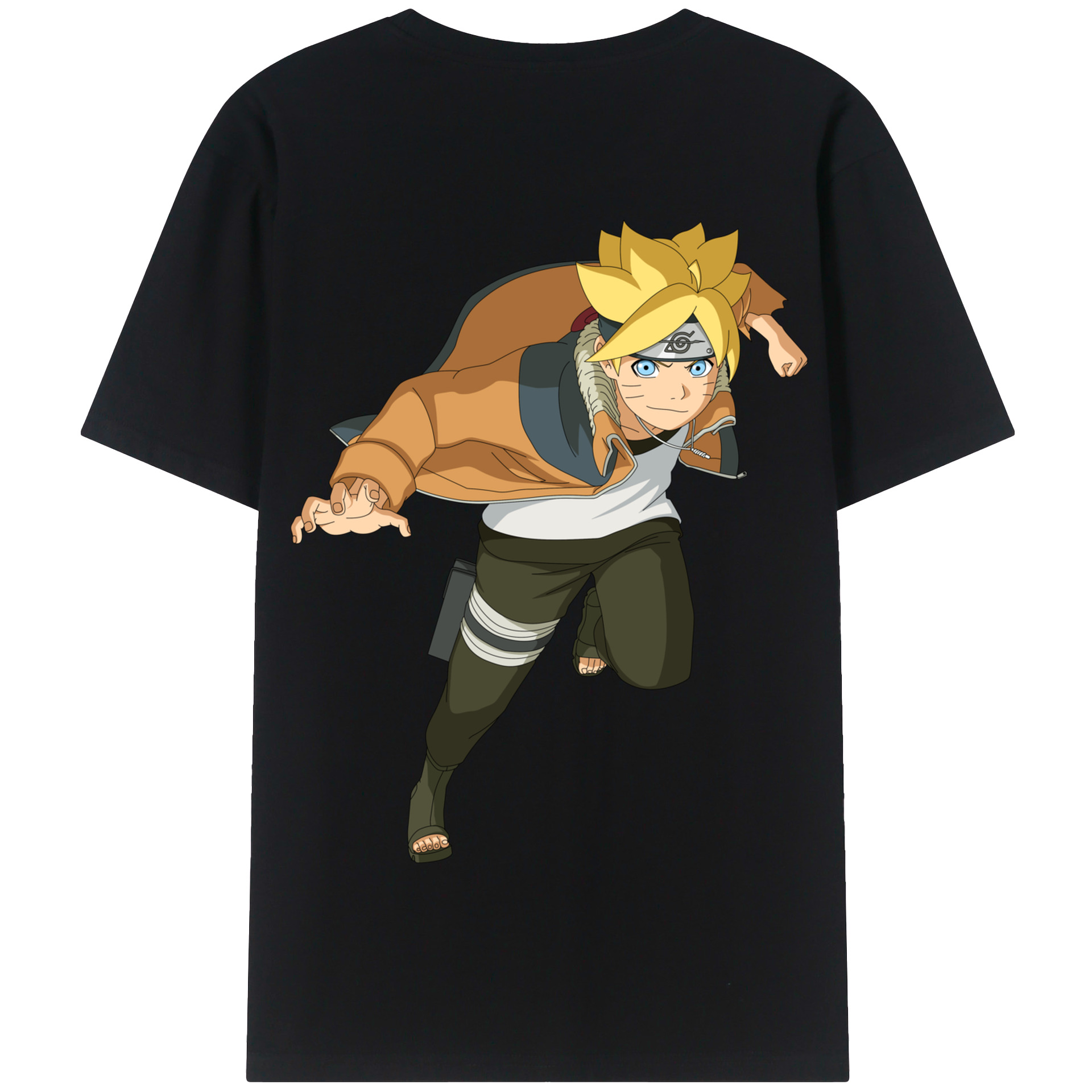 （画像用） NARUTO -ナルト- うずまき ナルト Uzumaki Naruto 綿100％半袖Tシャツ（背面プリント）