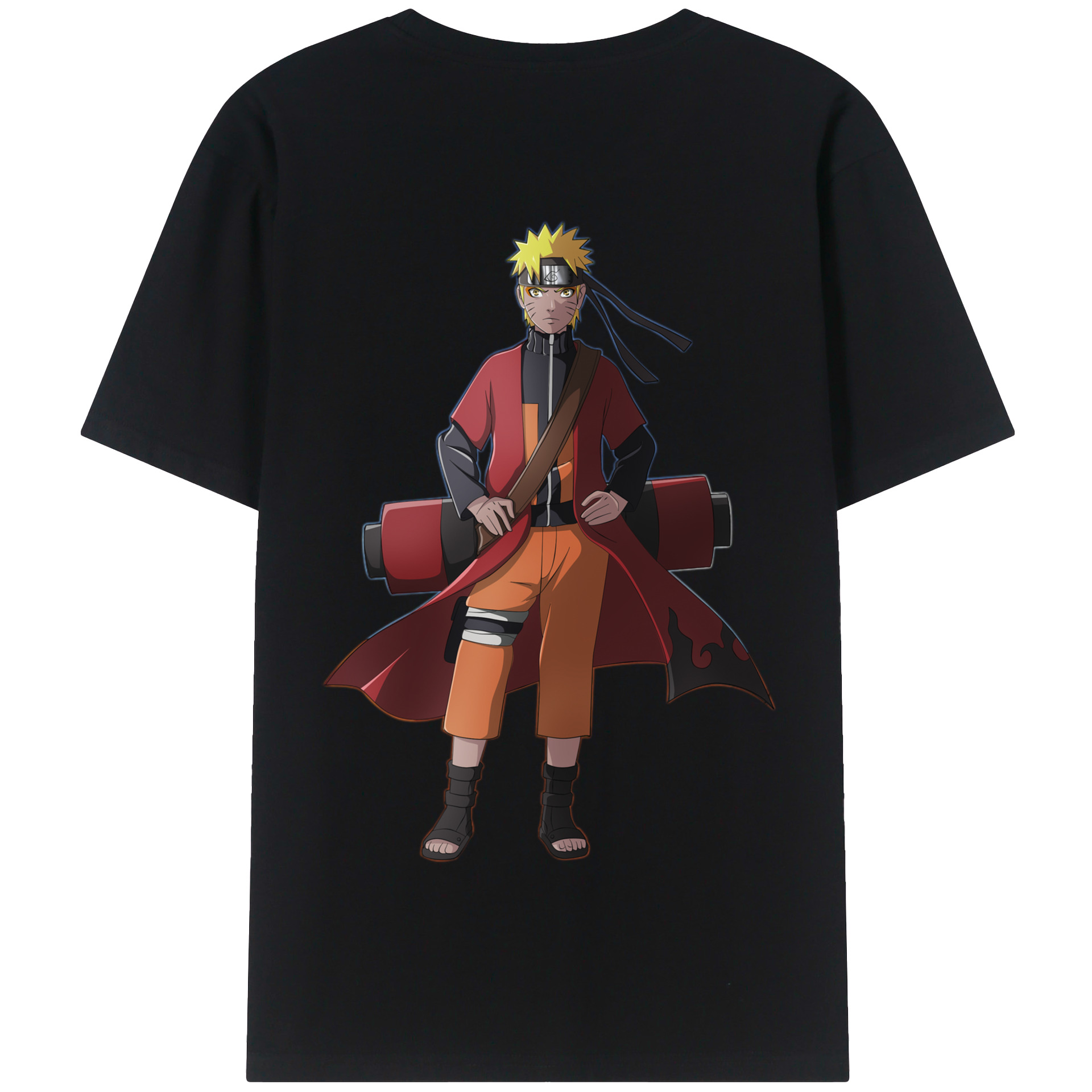 （画像用） NARUTO -ナルト- うずまき ナルト Uzumaki Naruto 綿100％半袖Tシャツ（背面プリント）