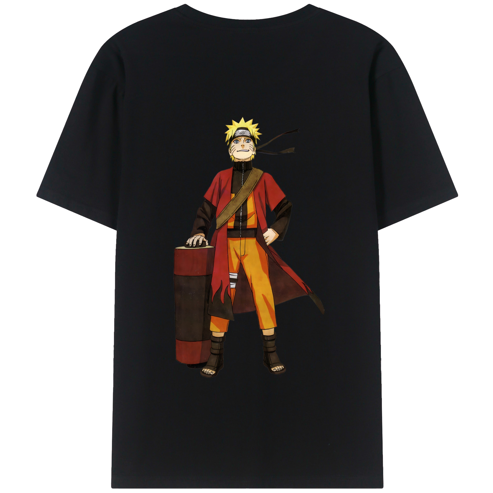 （画像用） NARUTO -ナルト- うずまき ナルト Uzumaki Naruto 綿100％半袖Tシャツ（背面プリント）