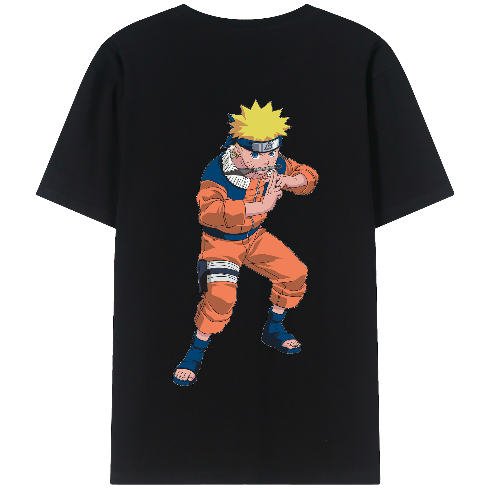 （画像用） NARUTO -ナルト- うずまき ナルト Uzumaki Naruto 綿100％半袖Tシャツ（背面プリント）