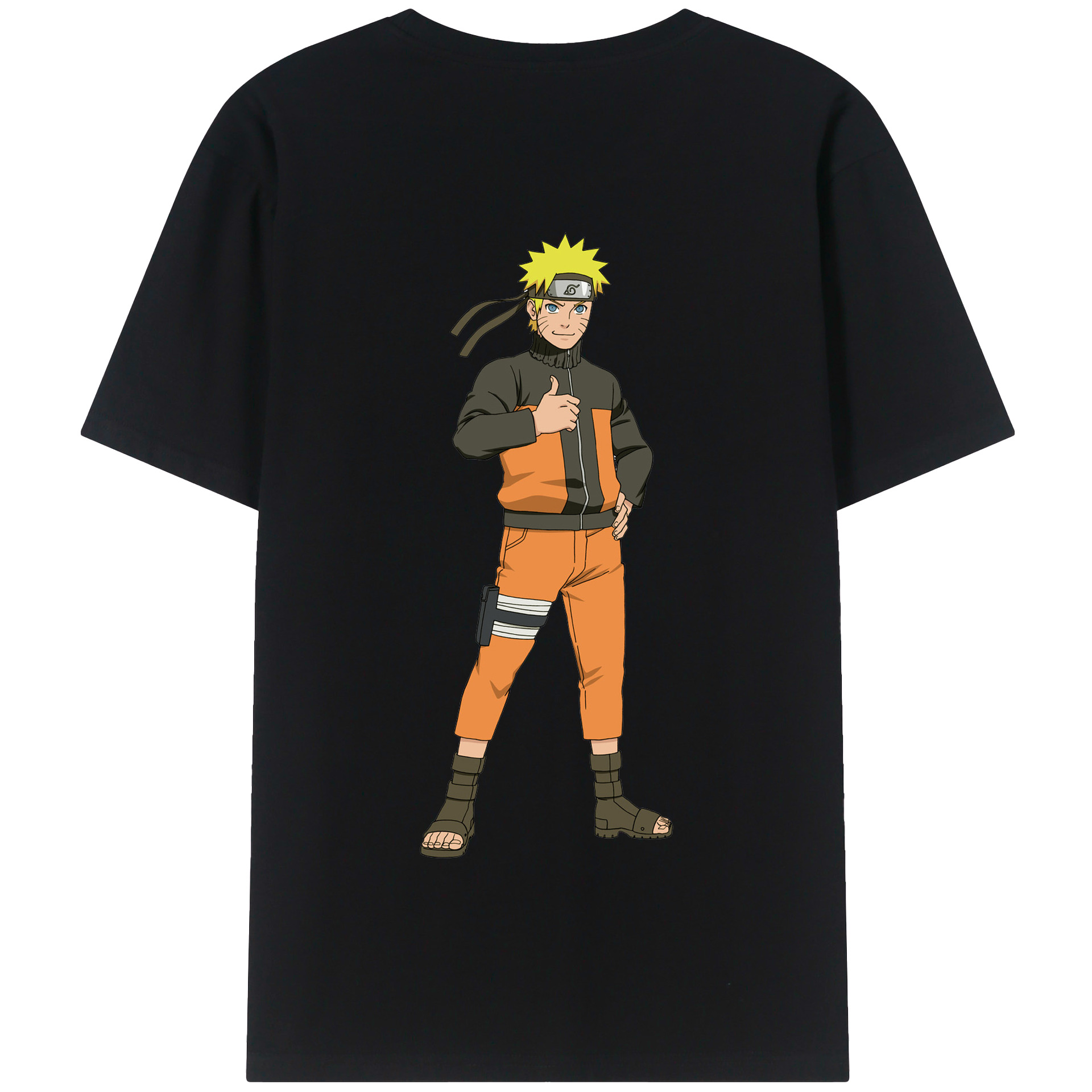 （画像用） NARUTO -ナルト- うずまき ナルト Uzumaki Naruto 綿100％半袖Tシャツ（背面プリント）
