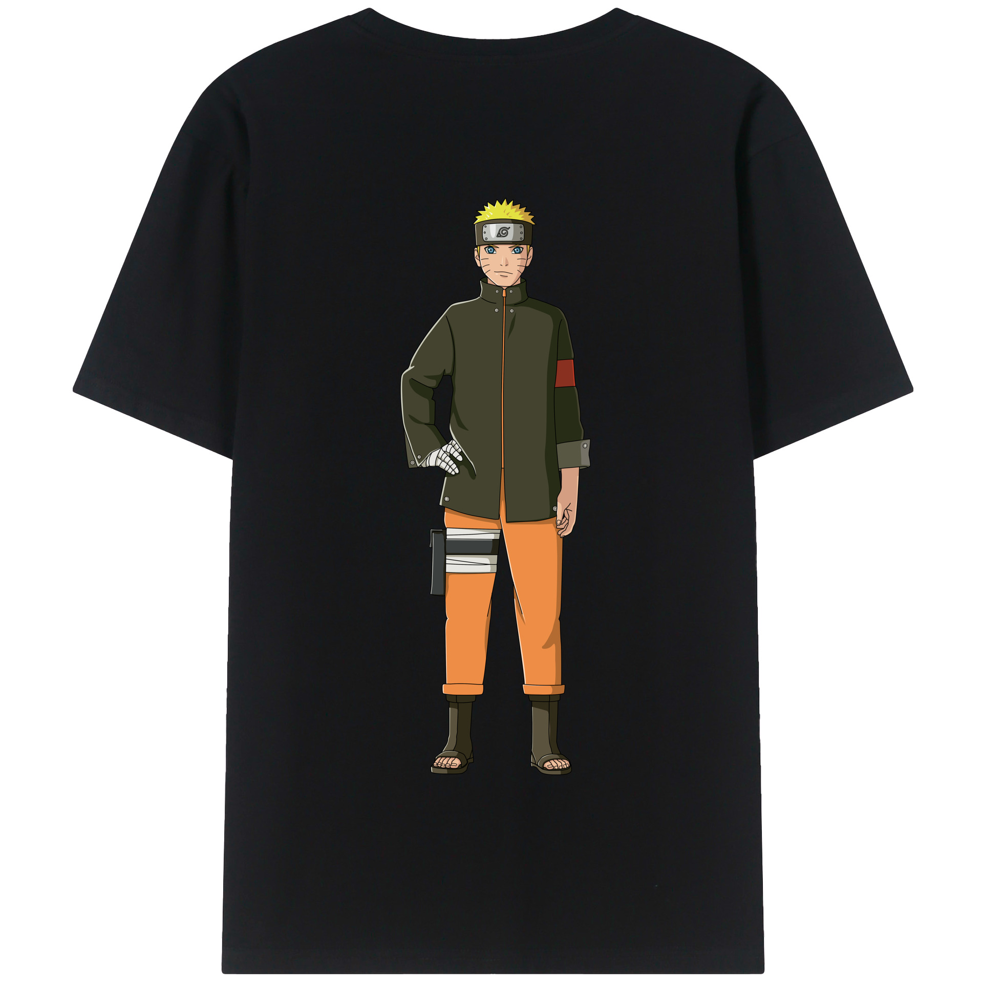 （画像用） NARUTO -ナルト- うずまき ナルト Uzumaki Naruto 綿100％半袖Tシャツ（背面プリント）
