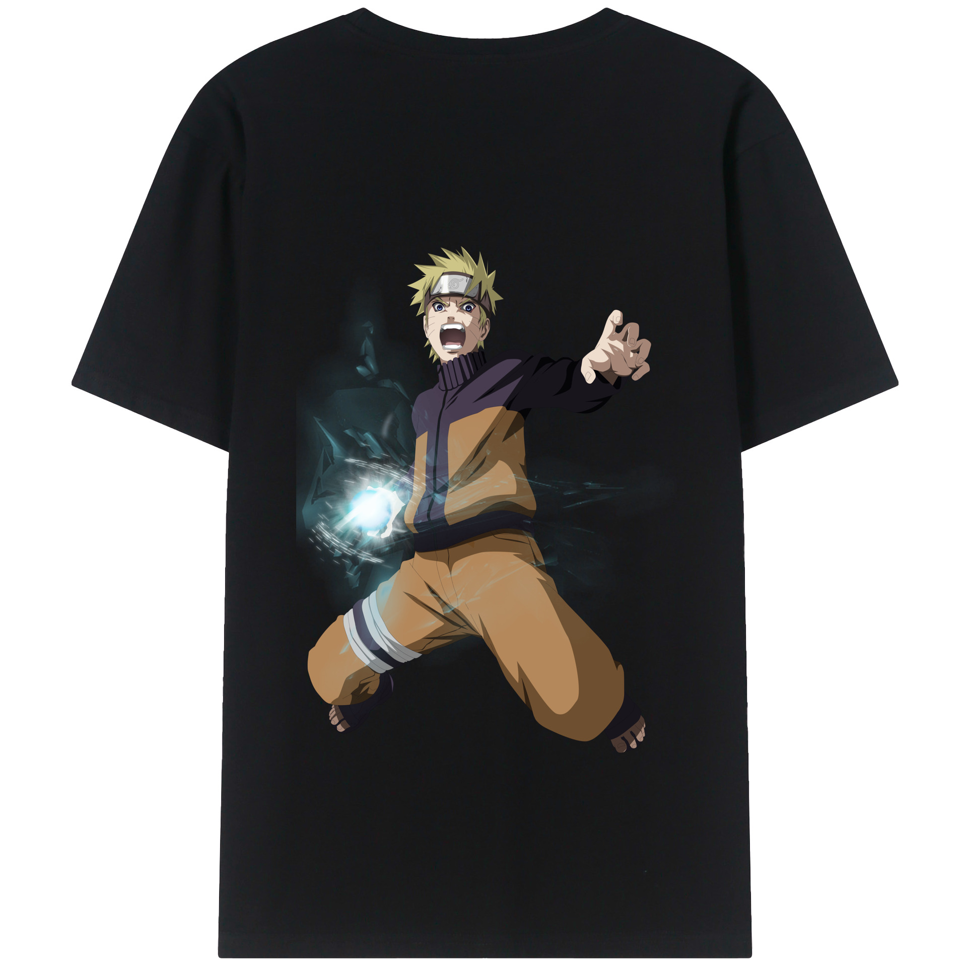 （画像用） NARUTO -ナルト- うずまき ナルト Uzumaki Naruto 綿100％半袖Tシャツ（背面プリント）