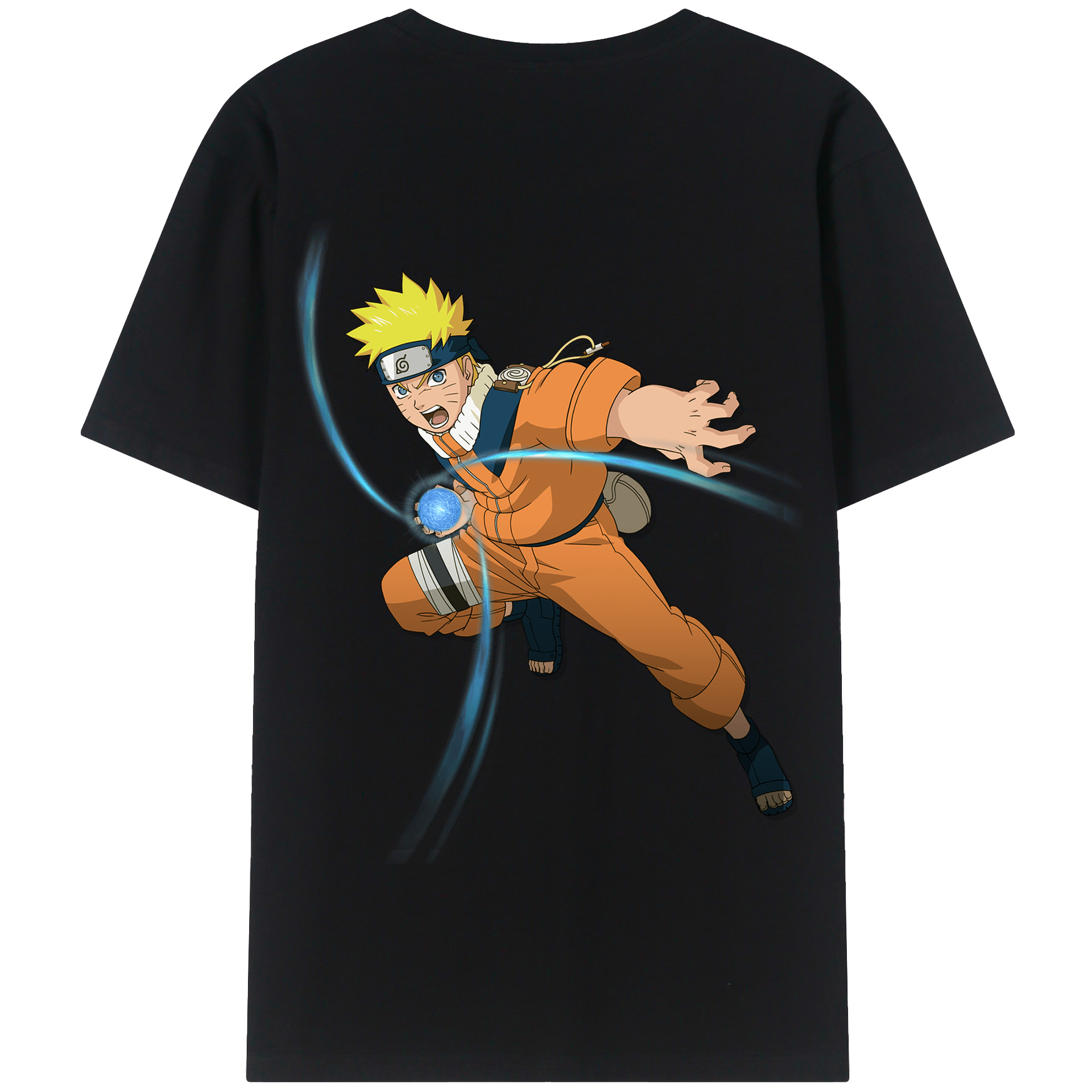 （画像用） NARUTO -ナルト- うずまき ナルト Uzumaki Naruto 綿100％半袖Tシャツ（背面プリント）