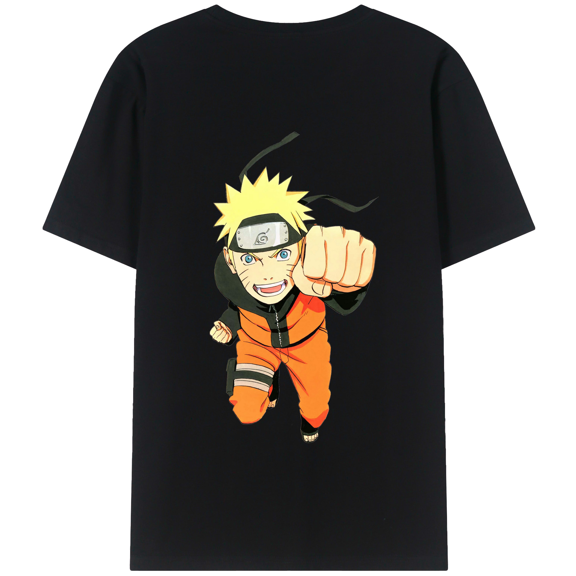 （画像用） NARUTO -ナルト- うずまき ナルト Uzumaki Naruto 綿100％半袖Tシャツ（背面プリント）