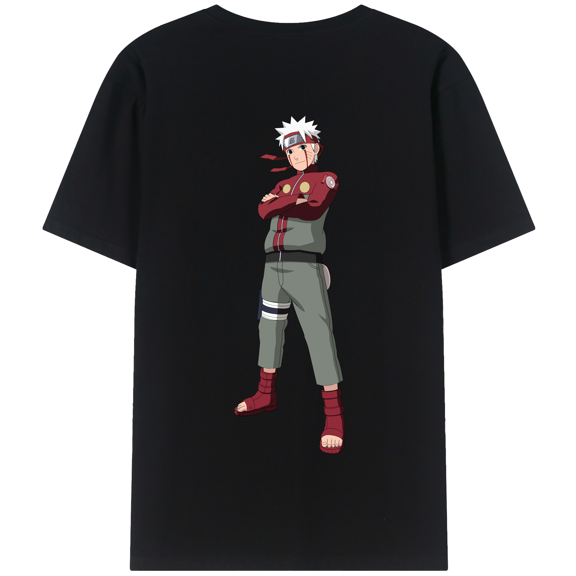 （画像用） NARUTO -ナルト- うずまき ナルト Uzumaki Naruto 綿100％半袖Tシャツ（背面プリント）