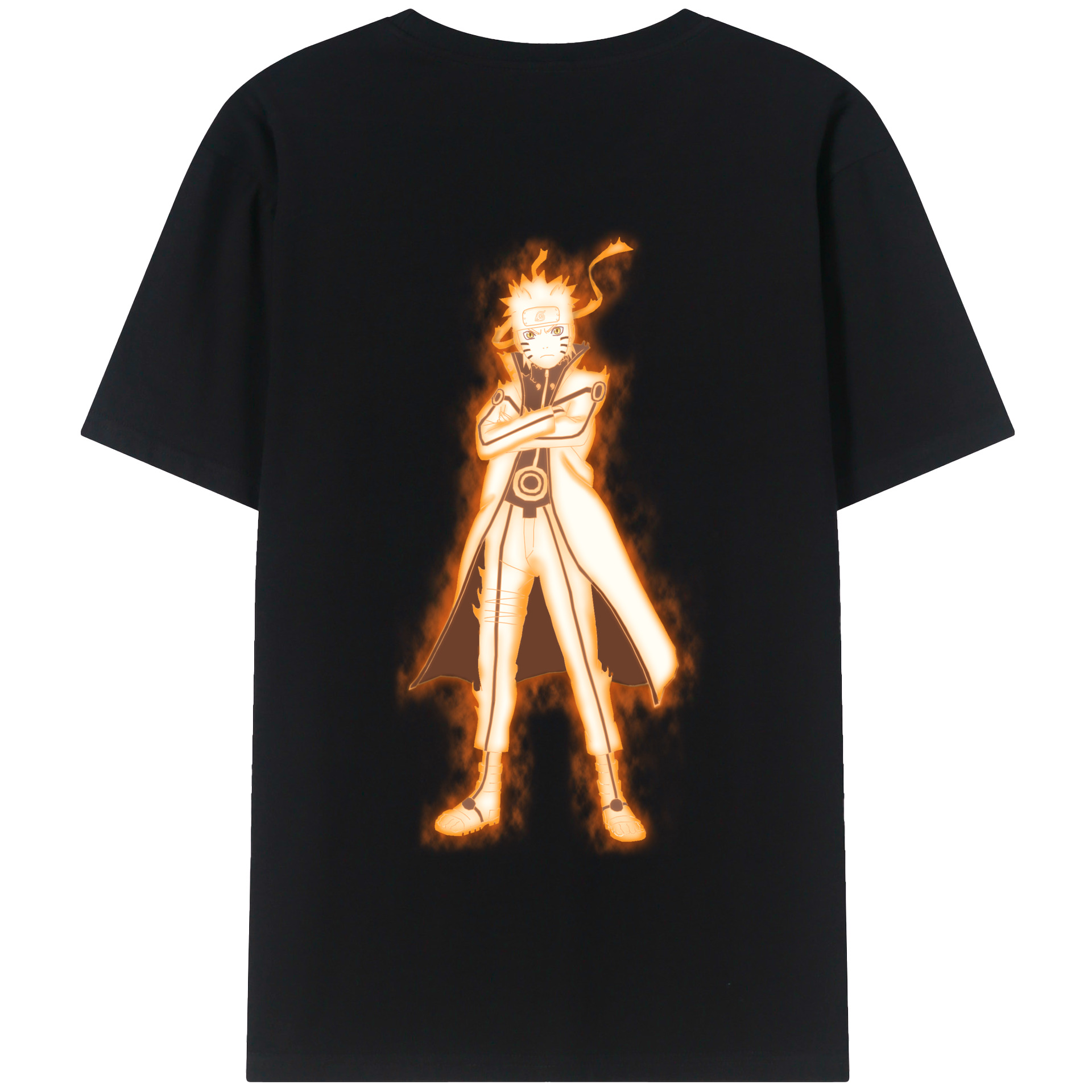 （画像用） NARUTO -ナルト- うずまき ナルト Uzumaki Naruto 綿100％半袖Tシャツ（背面プリント）