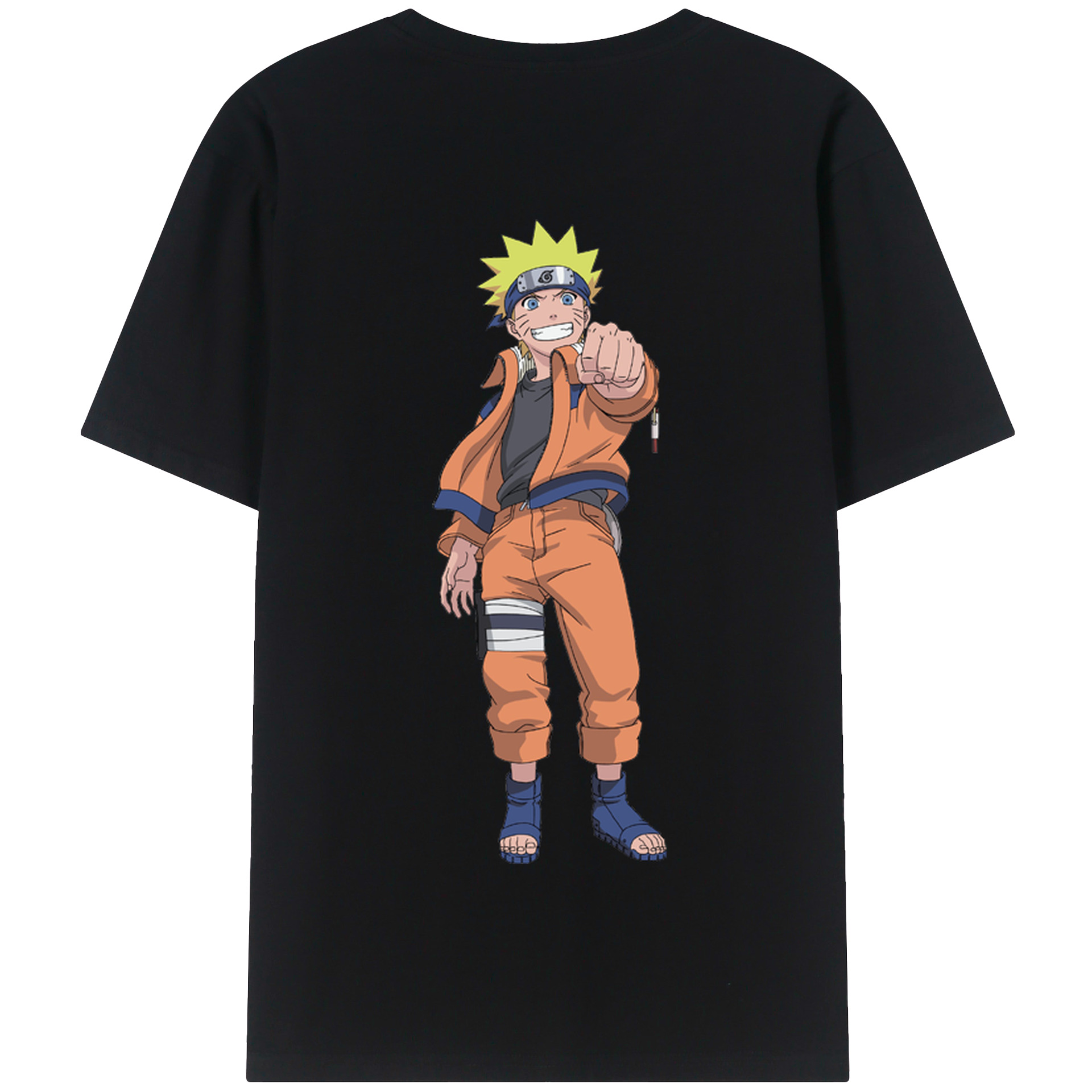 （画像用） NARUTO -ナルト- うずまき ナルト Uzumaki Naruto 綿100％半袖Tシャツ（背面プリント）
