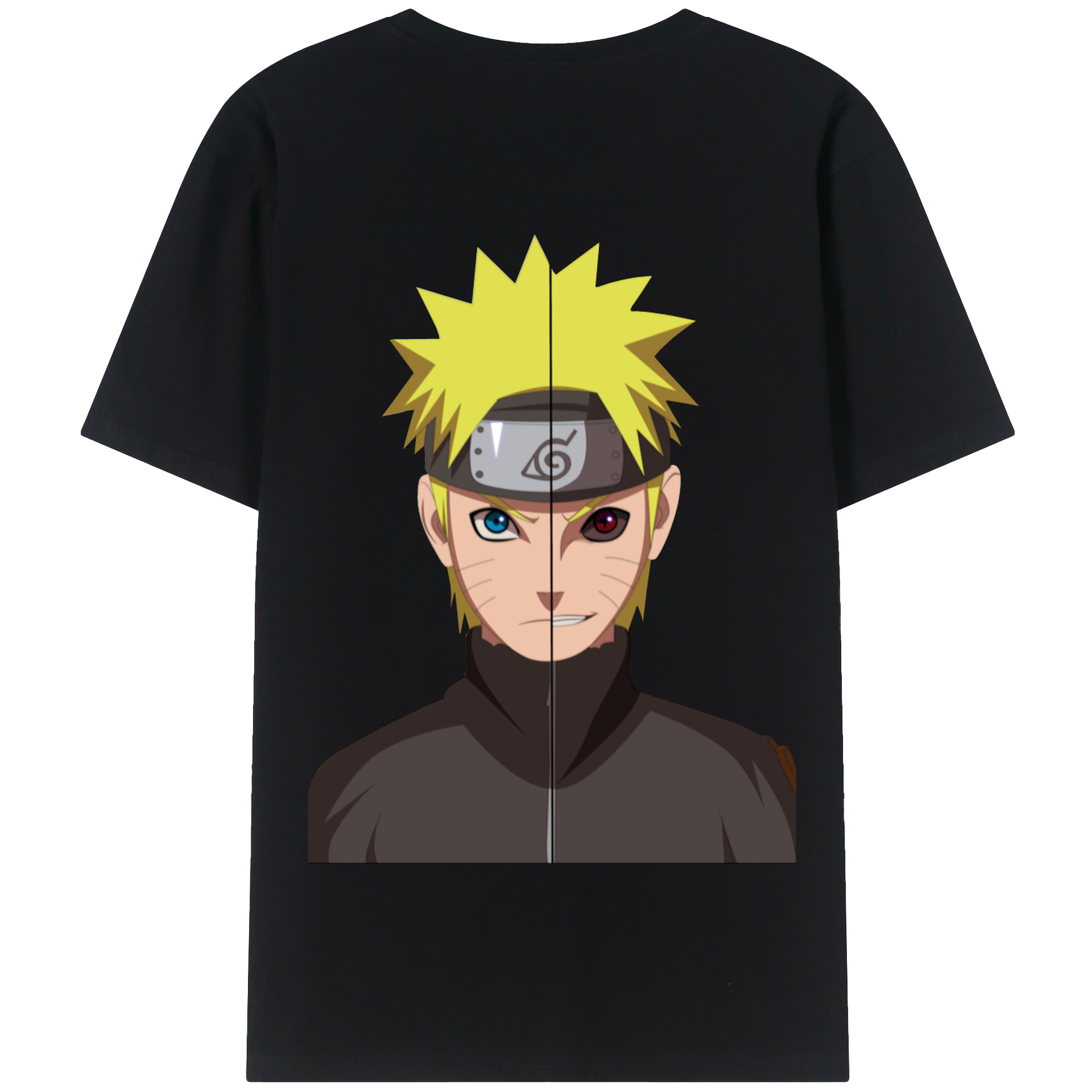 （画像用） NARUTO -ナルト- うずまき ナルト Uzumaki Naruto 綿100％半袖Tシャツ（背面プリント）