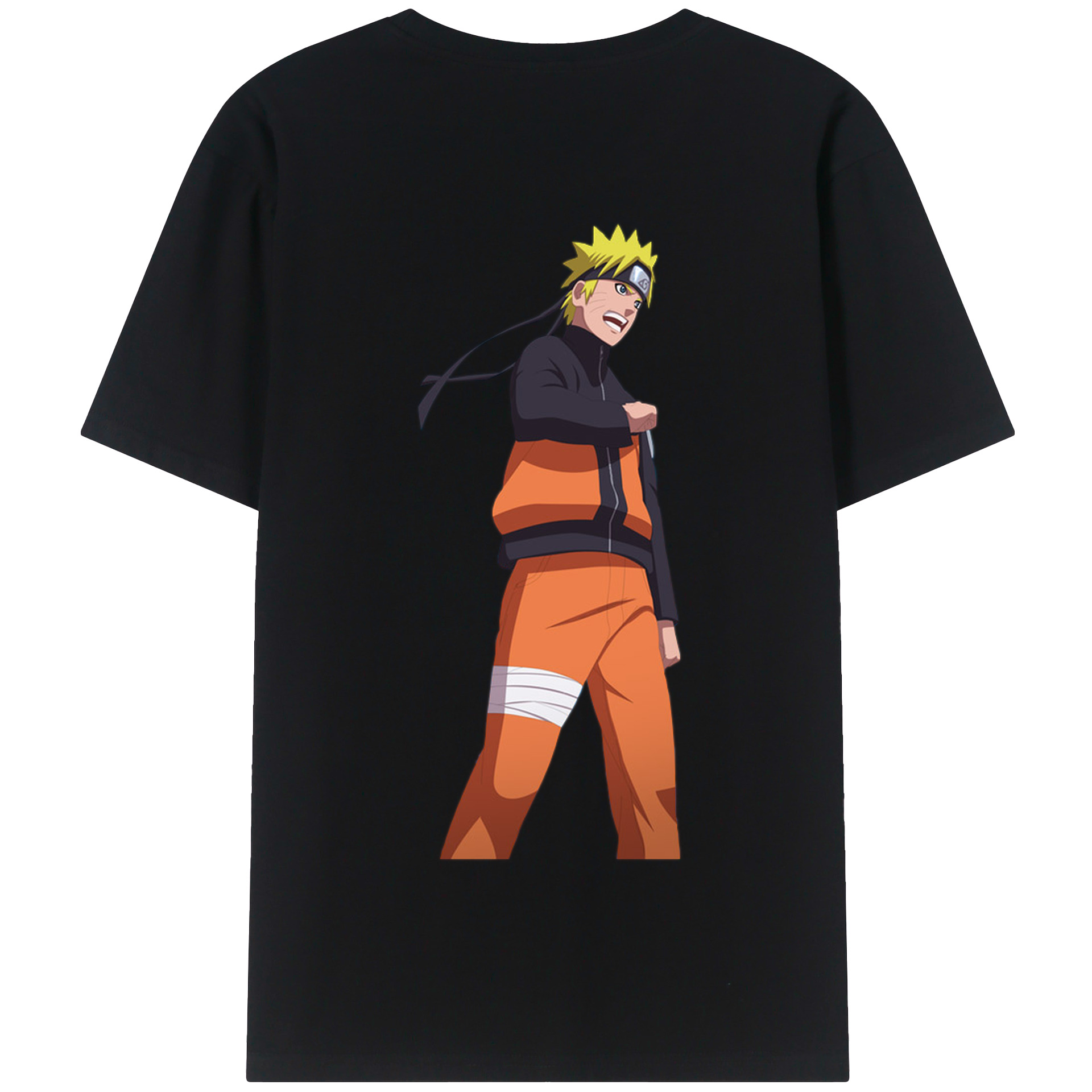（画像用） NARUTO -ナルト- うずまき ナルト Uzumaki Naruto 綿100％半袖Tシャツ（背面プリント）