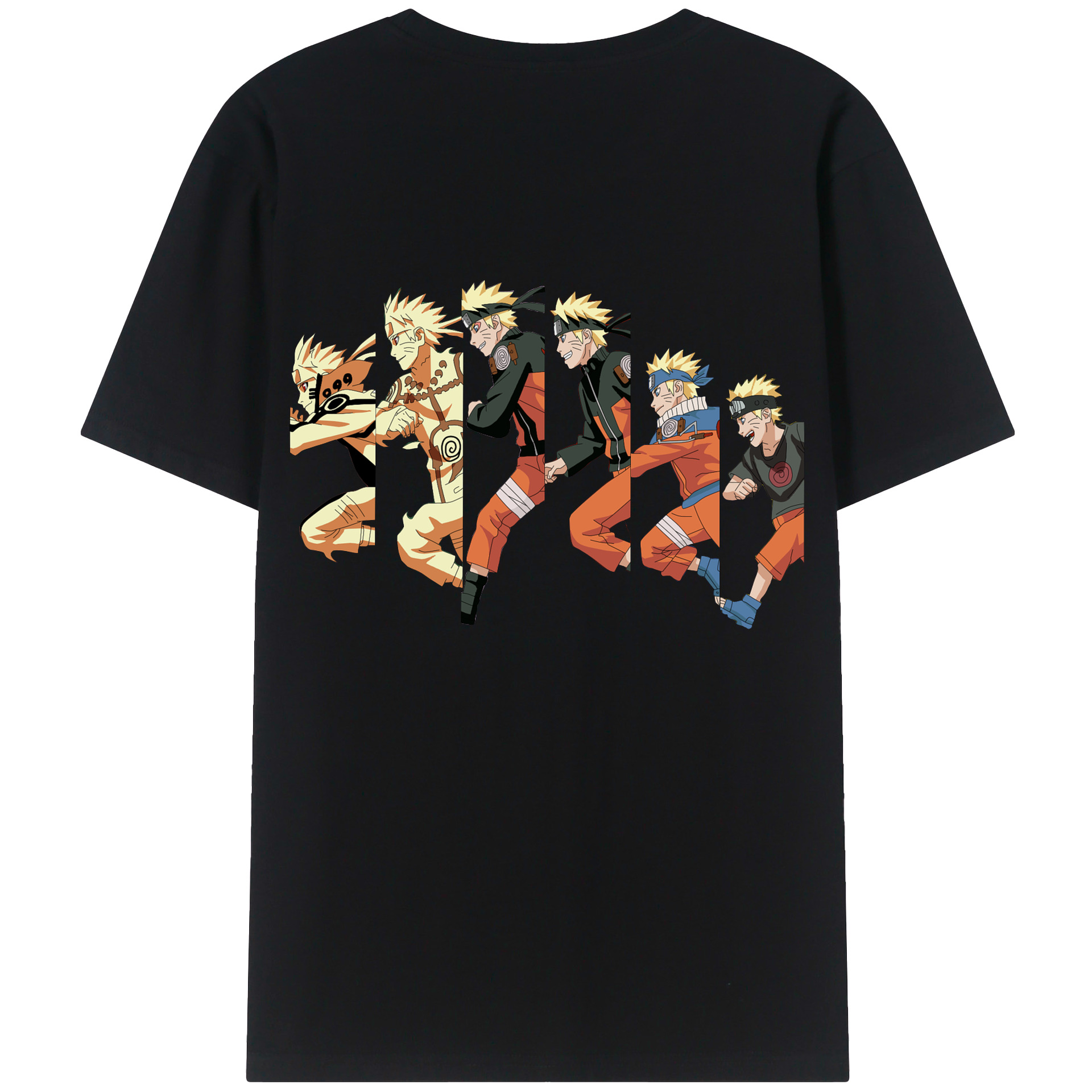 （画像用） NARUTO -ナルト- うずまき ナルト Uzumaki Naruto 綿100％半袖Tシャツ（背面プリント）