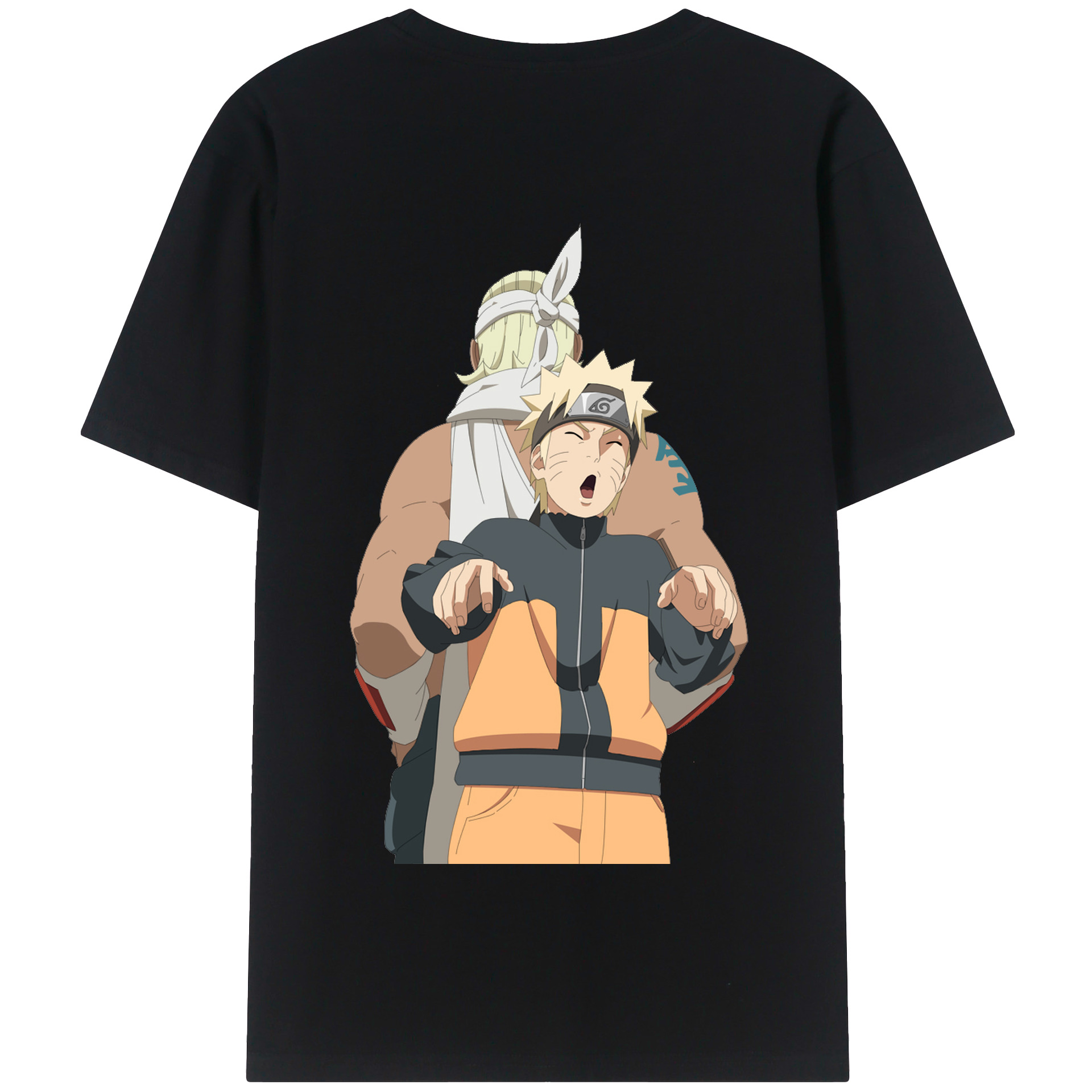 （画像用） NARUTO -ナルト- うずまき ナルト Uzumaki Naruto 綿100％半袖Tシャツ（背面プリント）